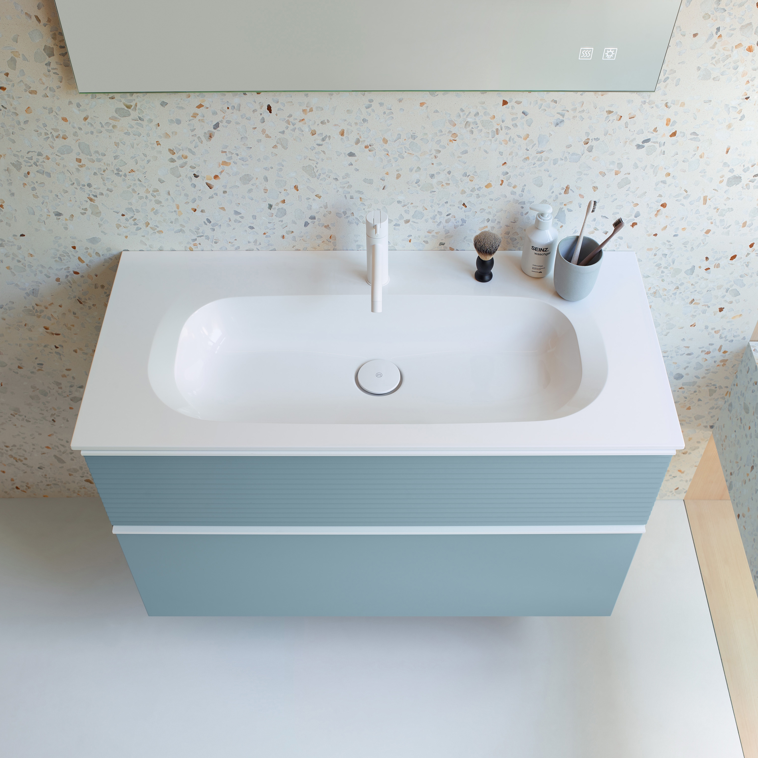 Vertoon produk Fiumo | Mineral cast washbasin incl. vanity unit van vervaardiger burgbad