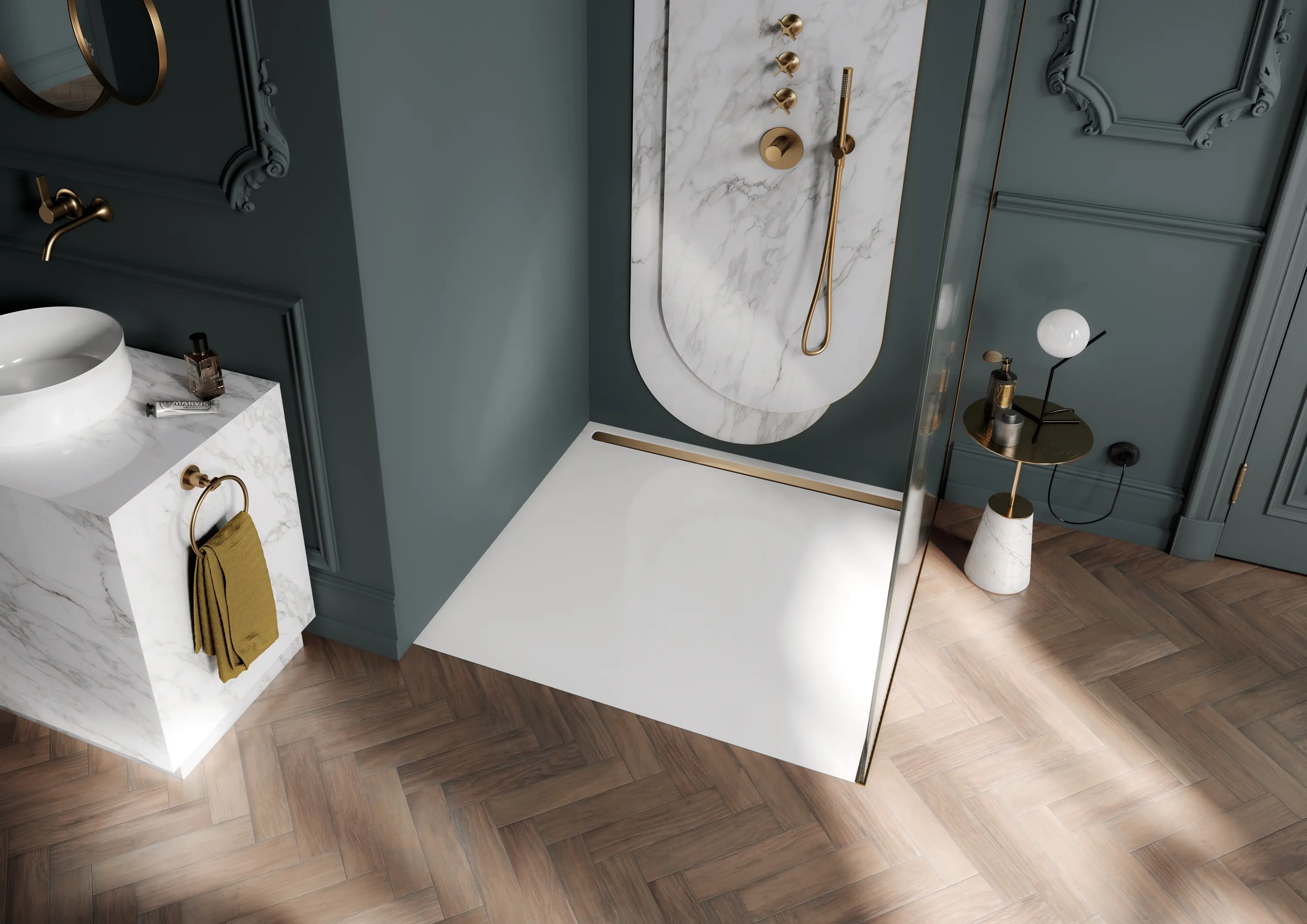 Kaldewei - Nexsys warm grey70 | Cover brushed stainless steel