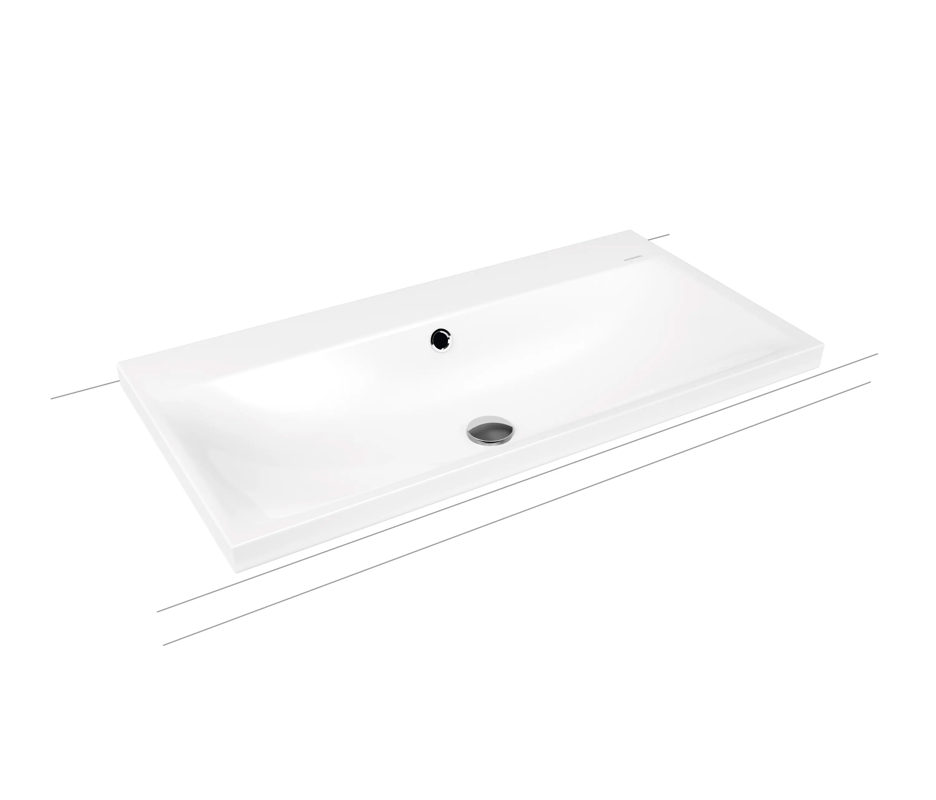 Kaldewei - Silenio inset countertop washbasin 40 mm alpine white