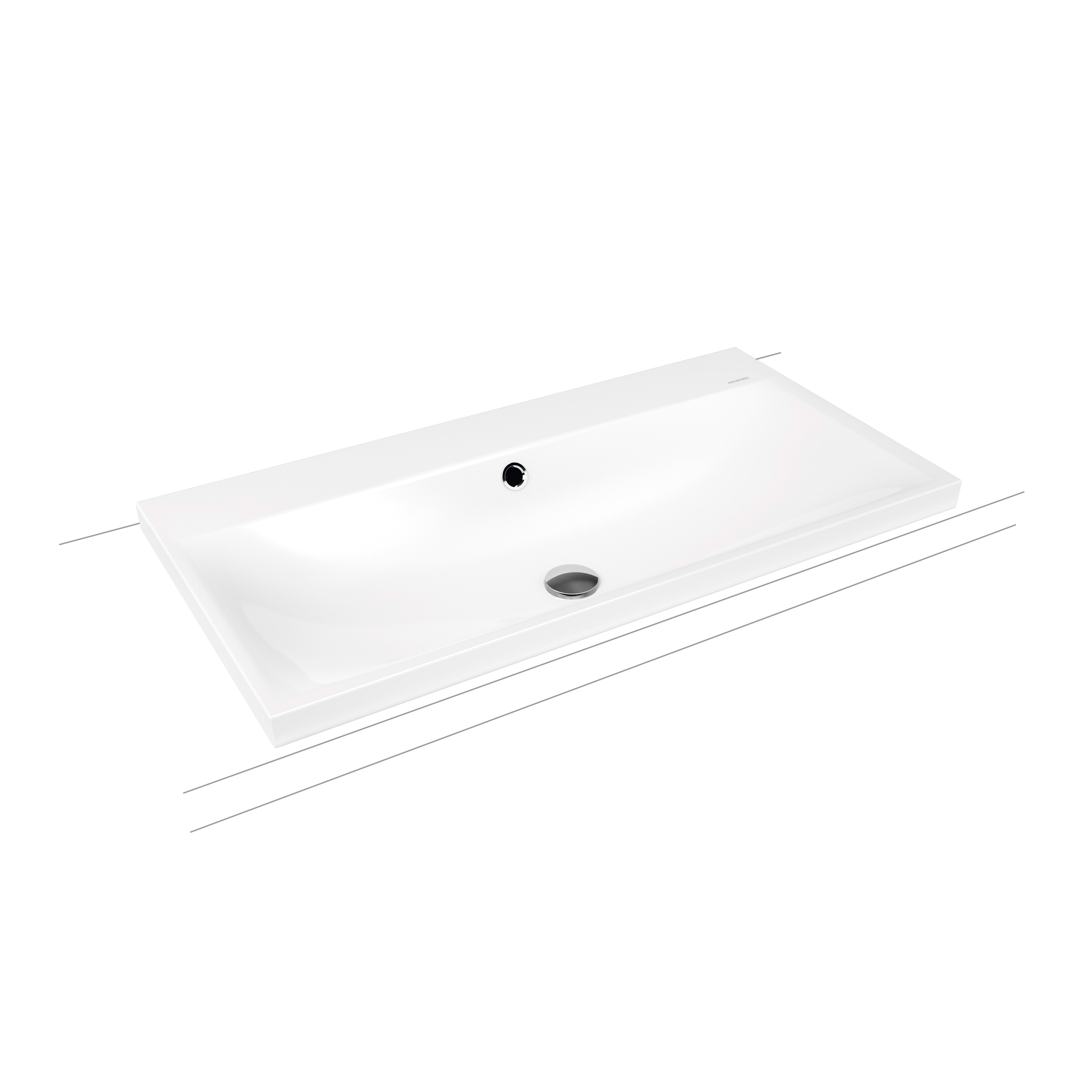 Silenio inset countertop washbasin 40 mm alpine white