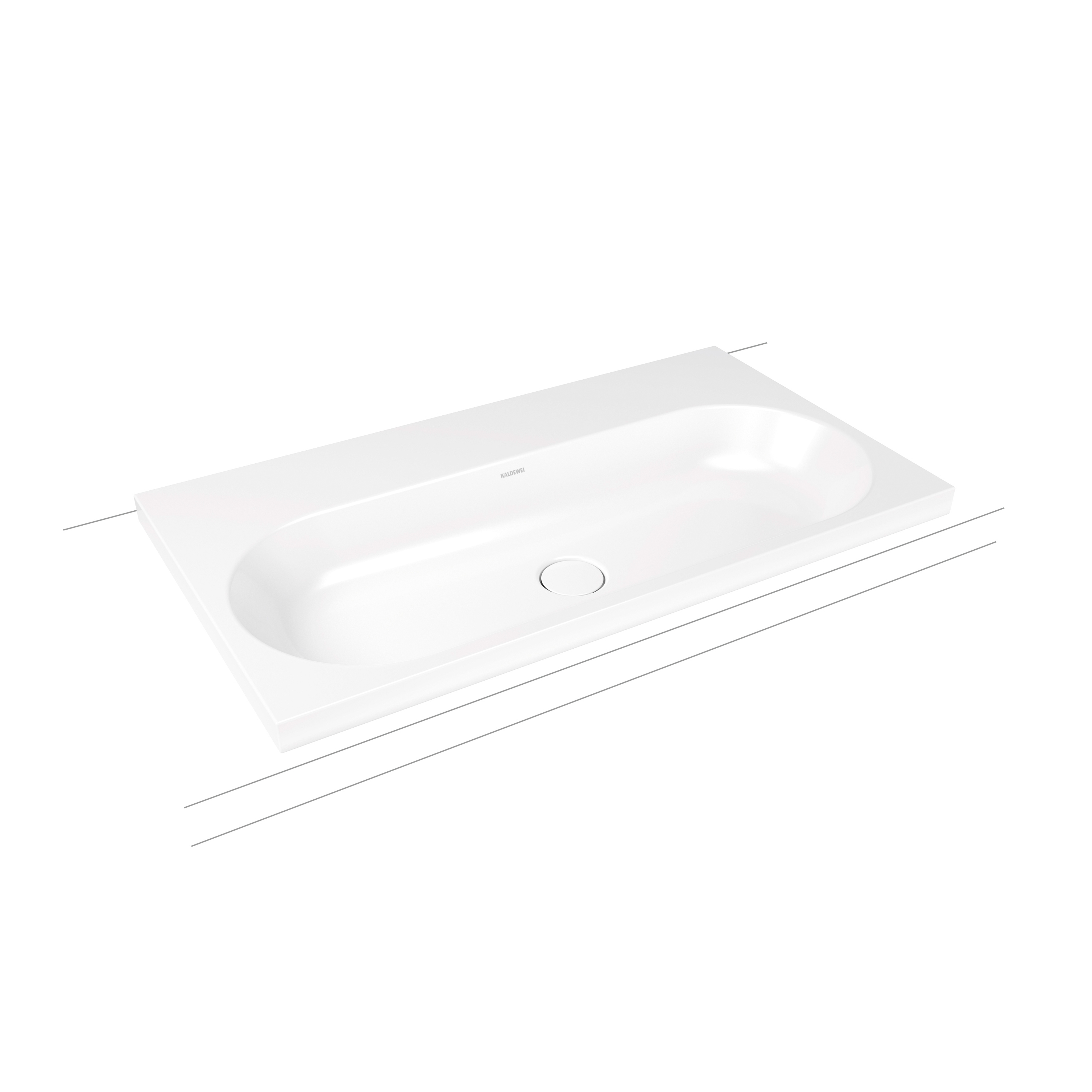 Centro inset countertop washbasin 40 mm alpine white
