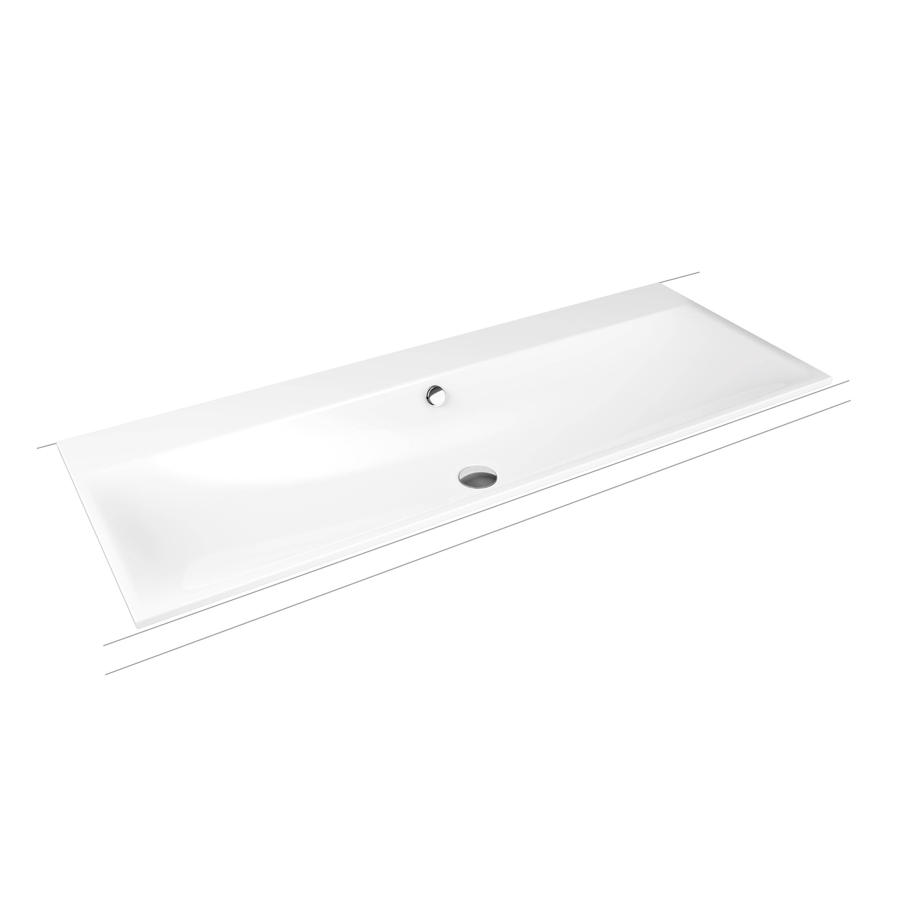 Silenio built-in double washbasin alpine white