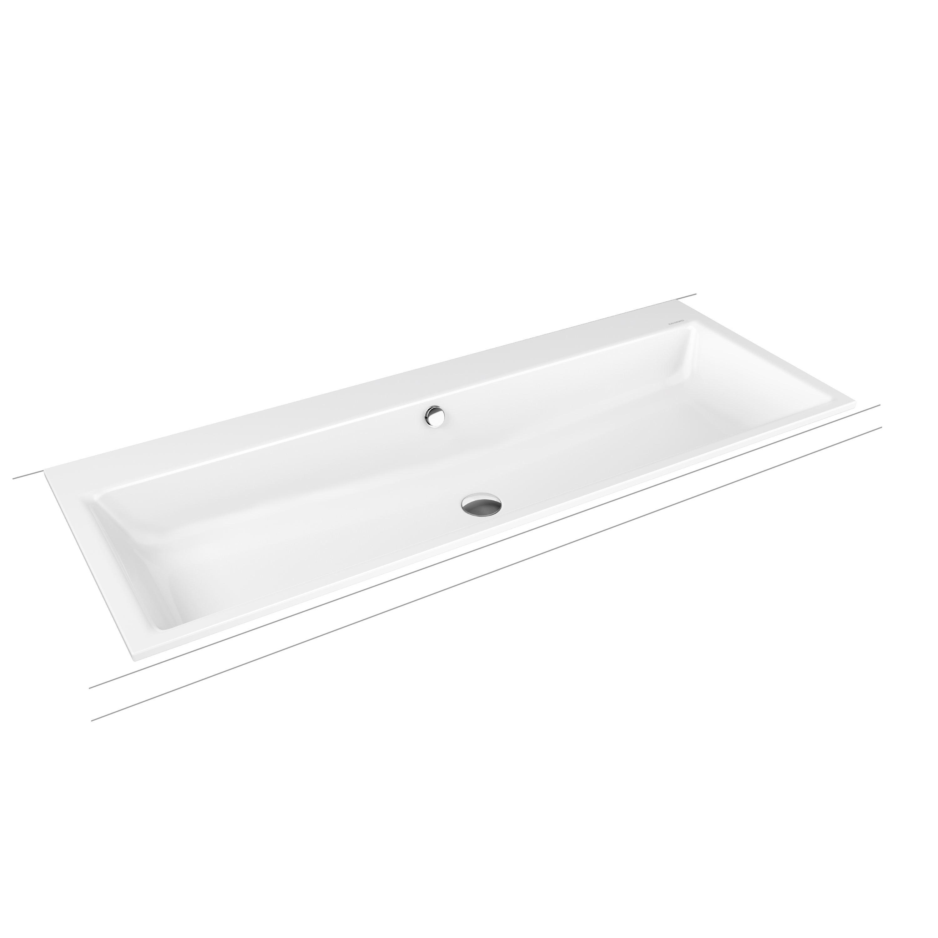 Puro built-in double washbasin alpine white