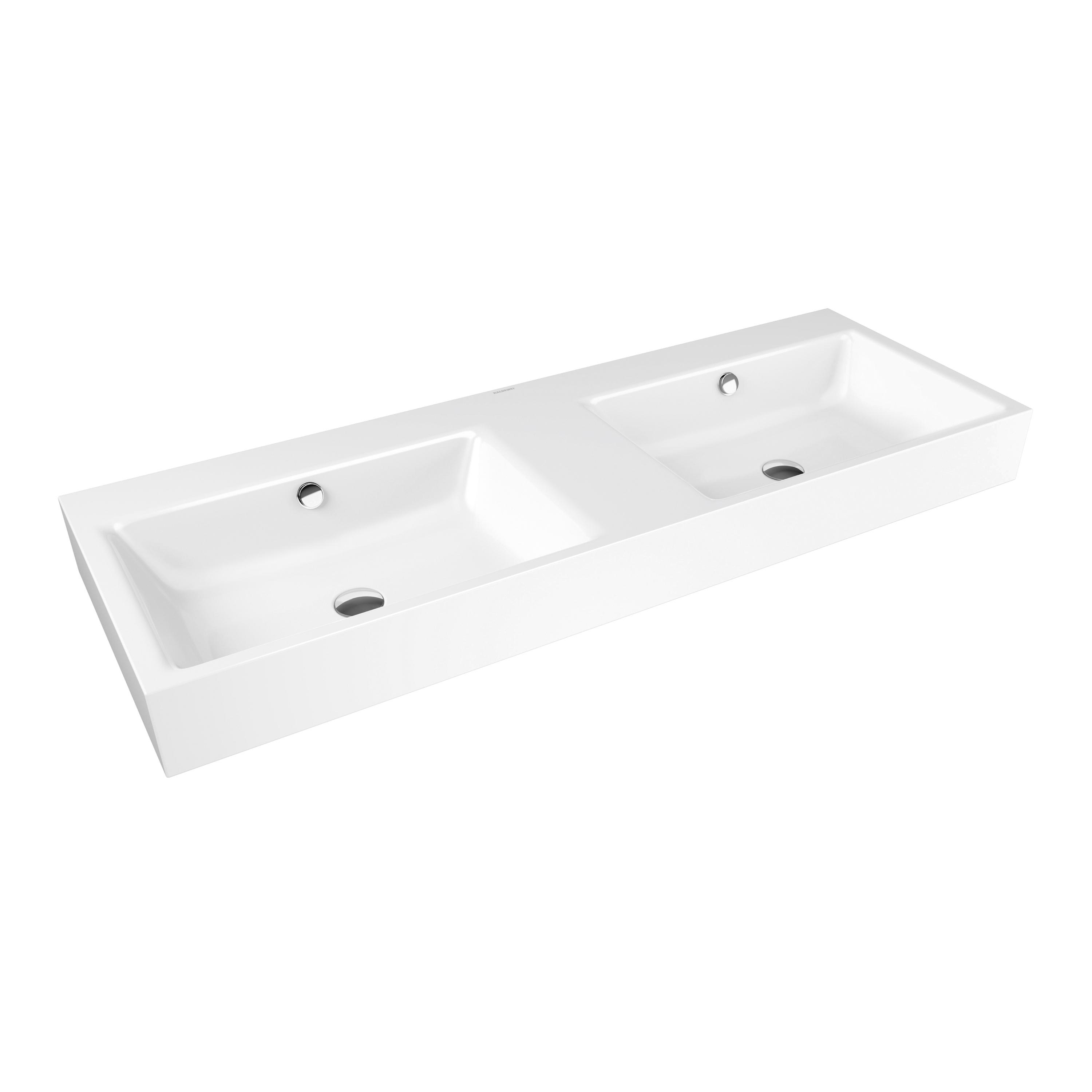 Puro wall-hung double washbasin (two depressions) alpine white