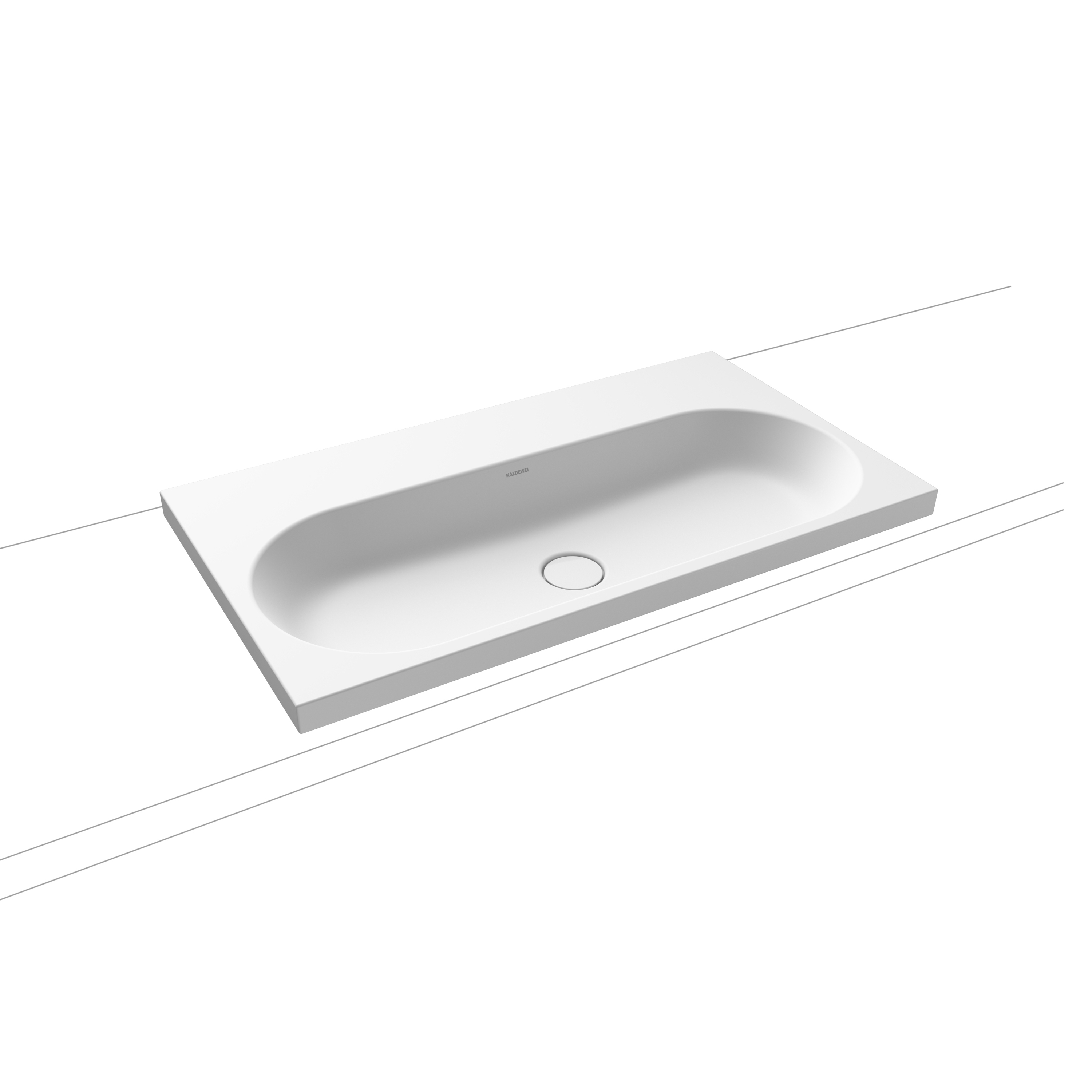 Centro inset countertop washbasin 40 mm alpine white matt