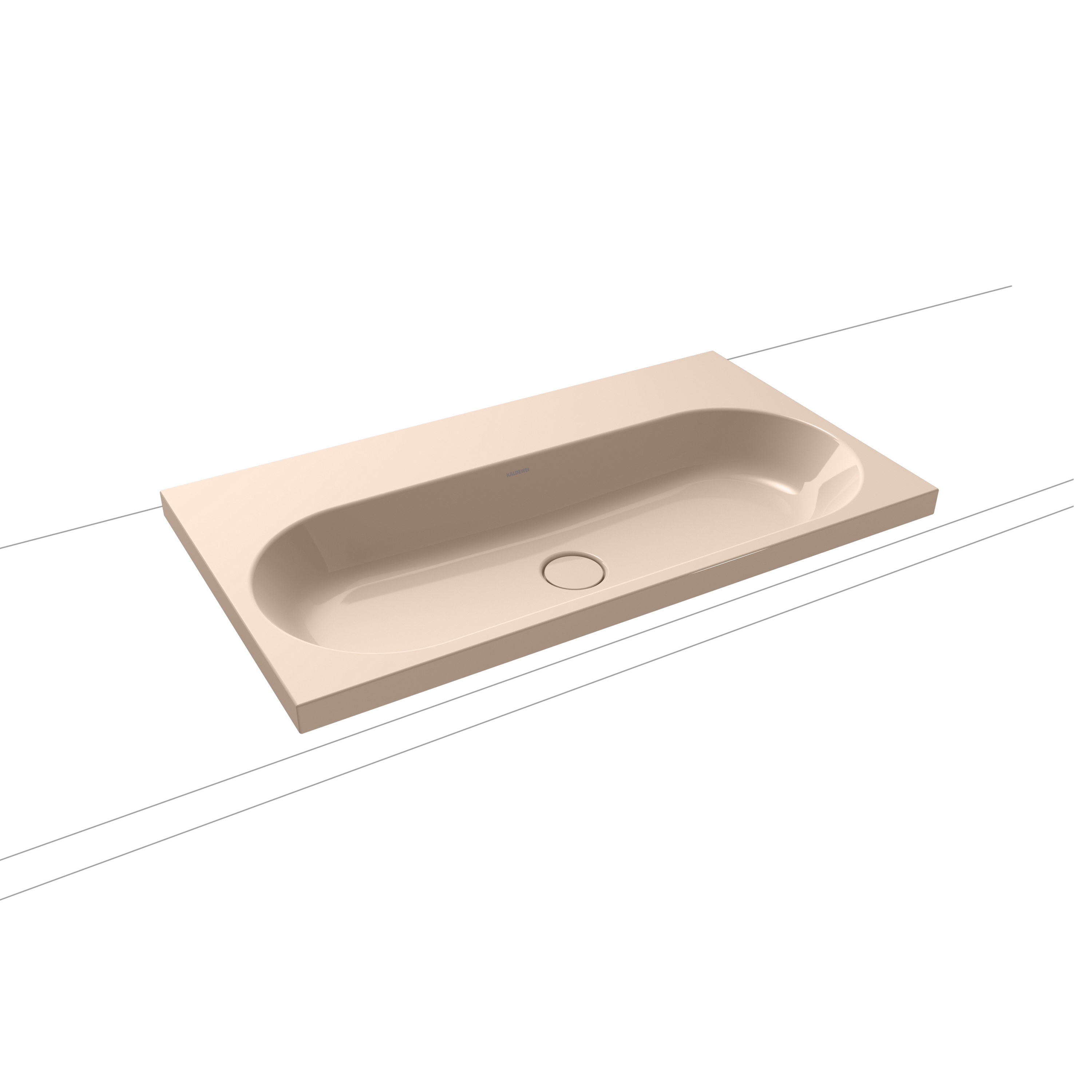 Centro inset countertop washbasin 40 mm bahamabeige