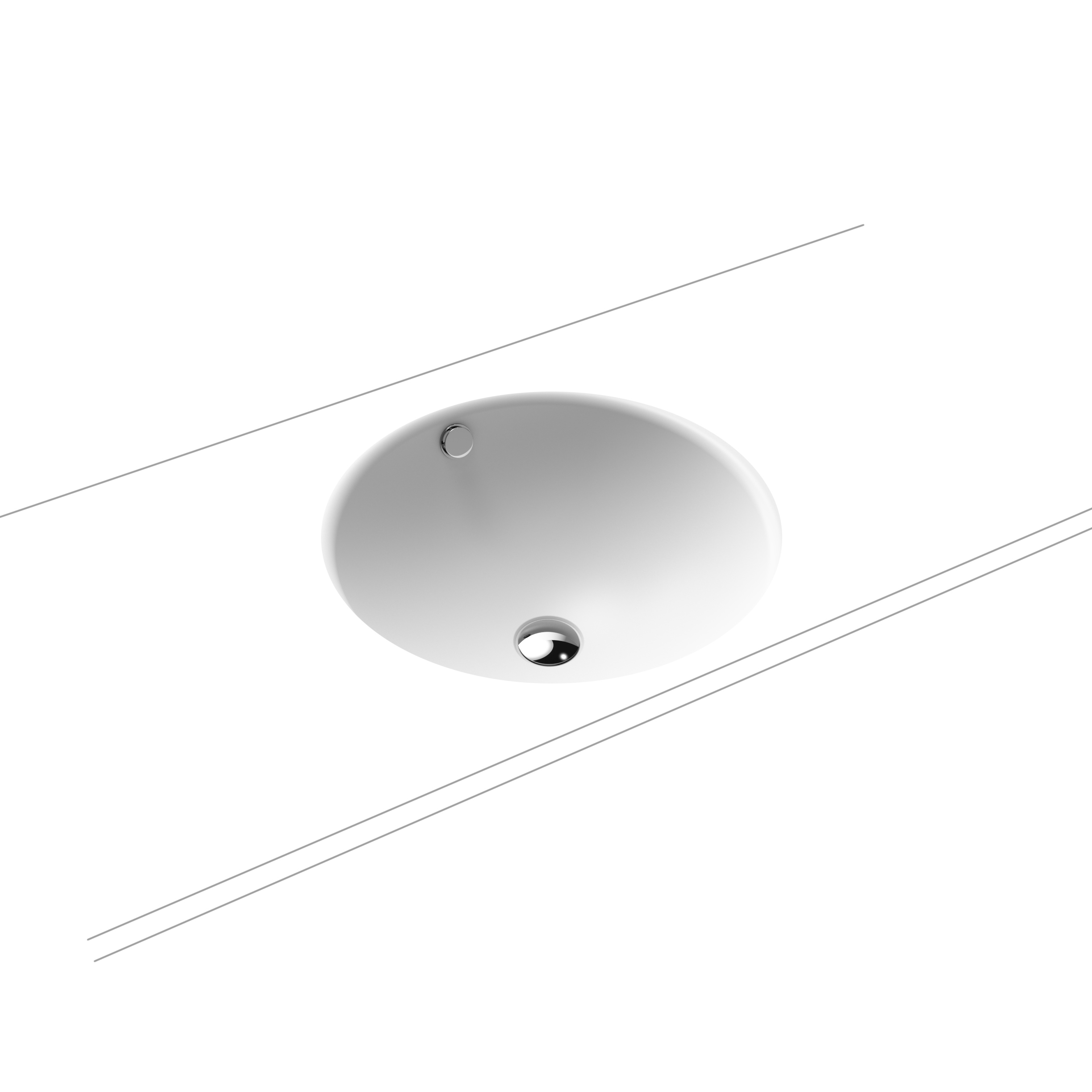 Classic undercounter washbasin alpine white matt