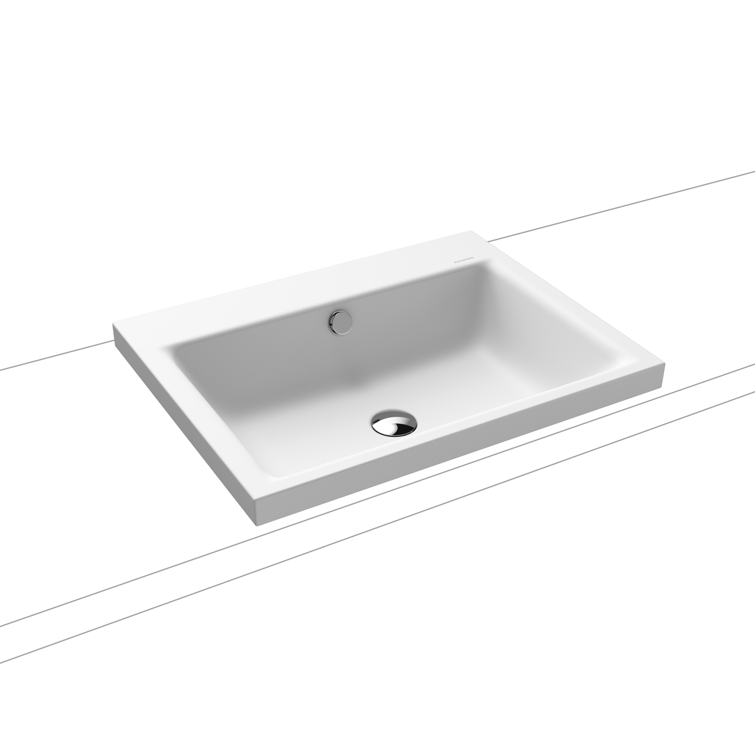 Puro inset countertop washbasin 40 mm alpine white matt