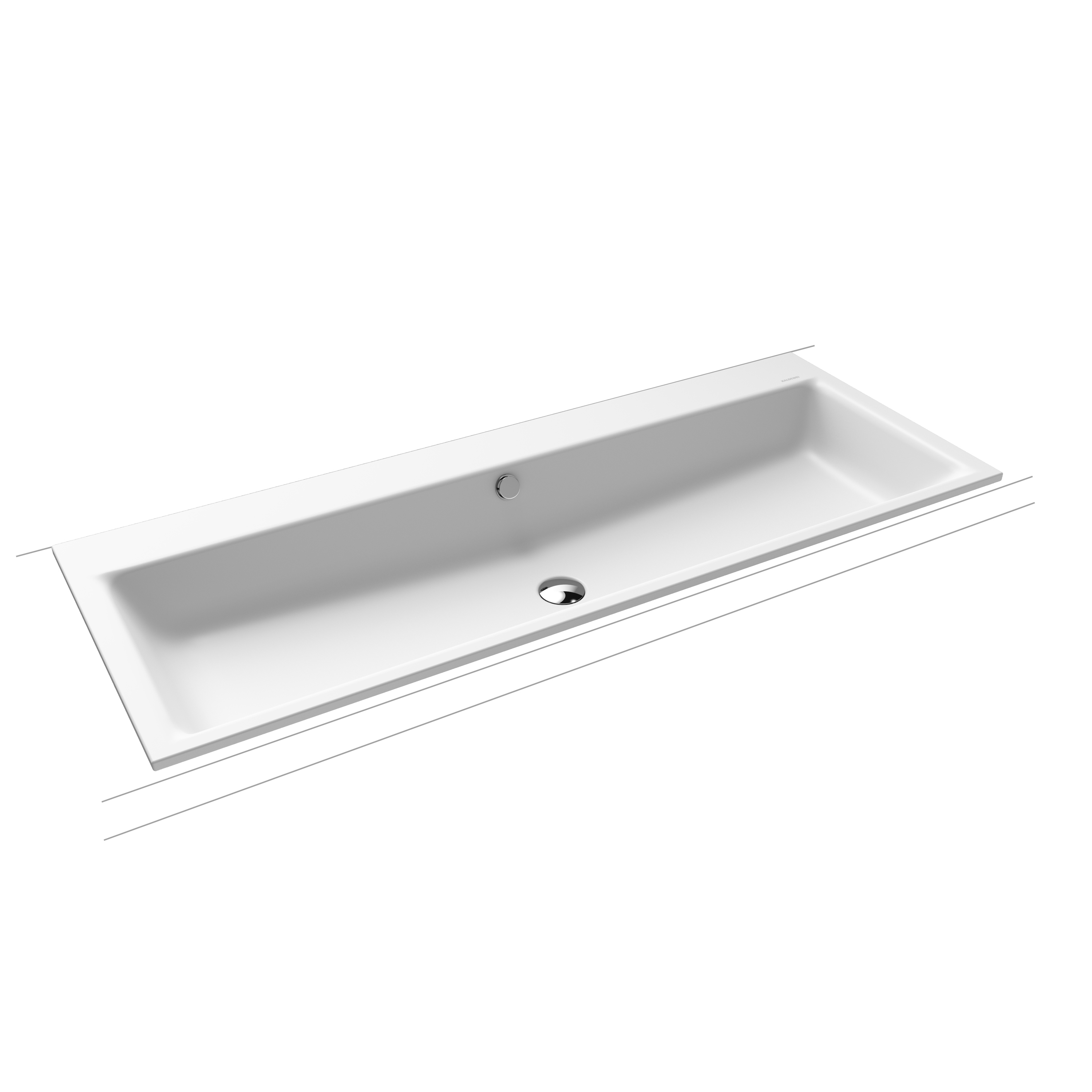 Puro built-in double washbasin alpine white matt