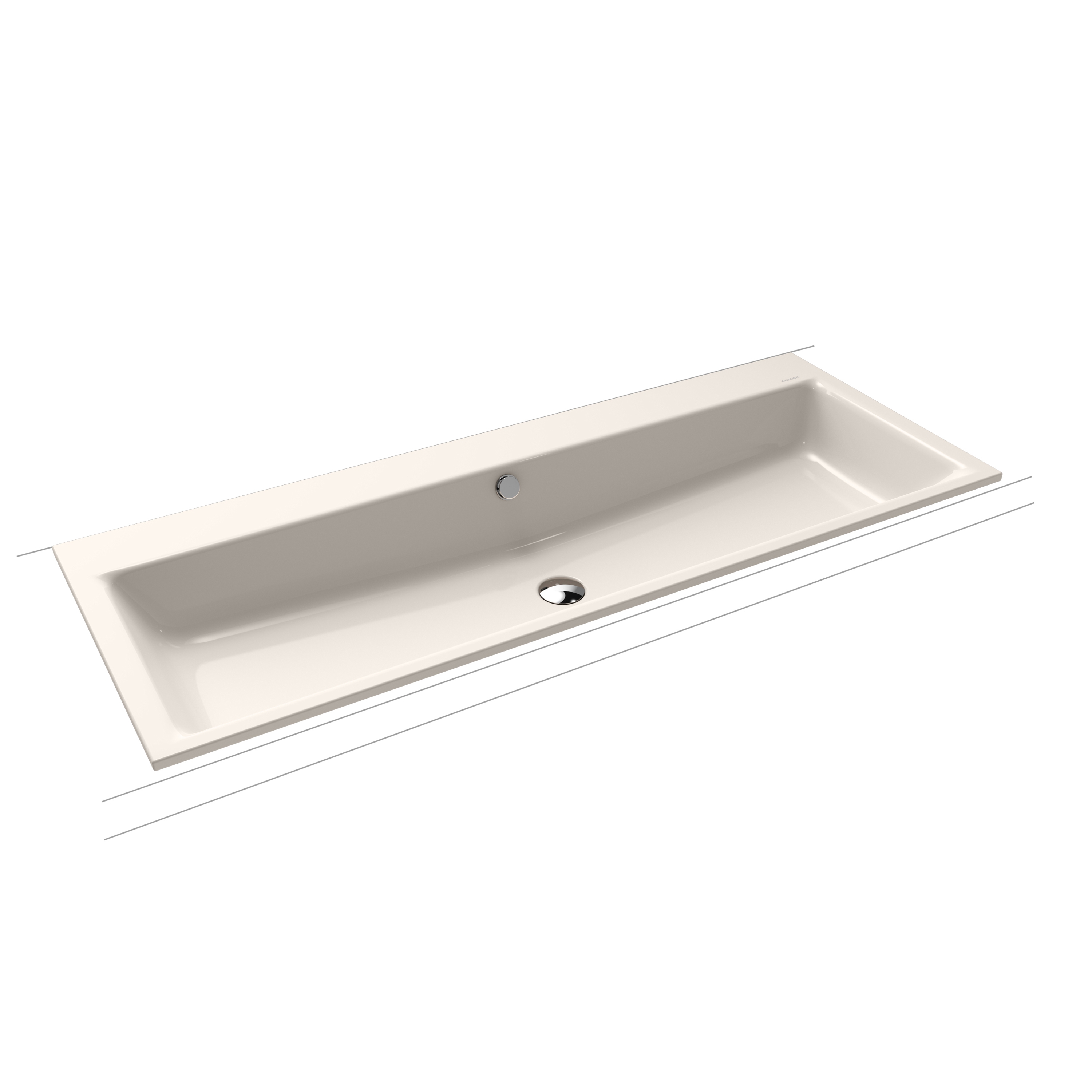 Puro built-in double washbasin pergamon