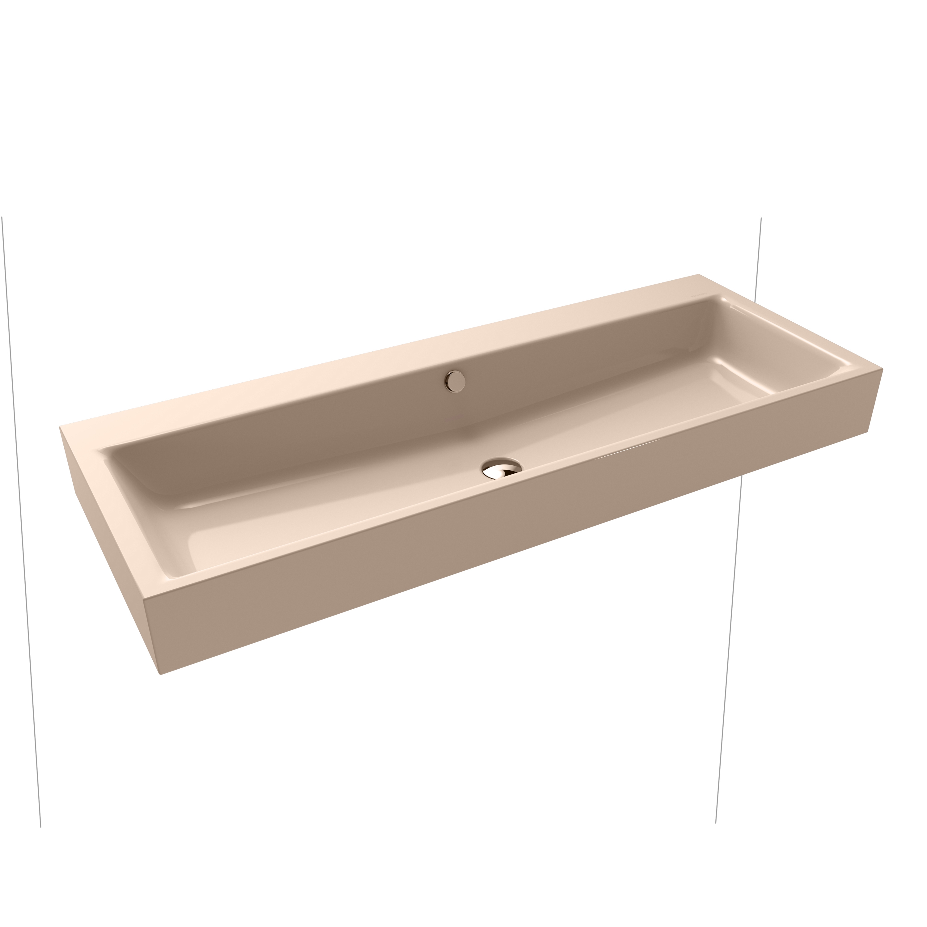 Puro wall-hung double washbasin bahamabeige
