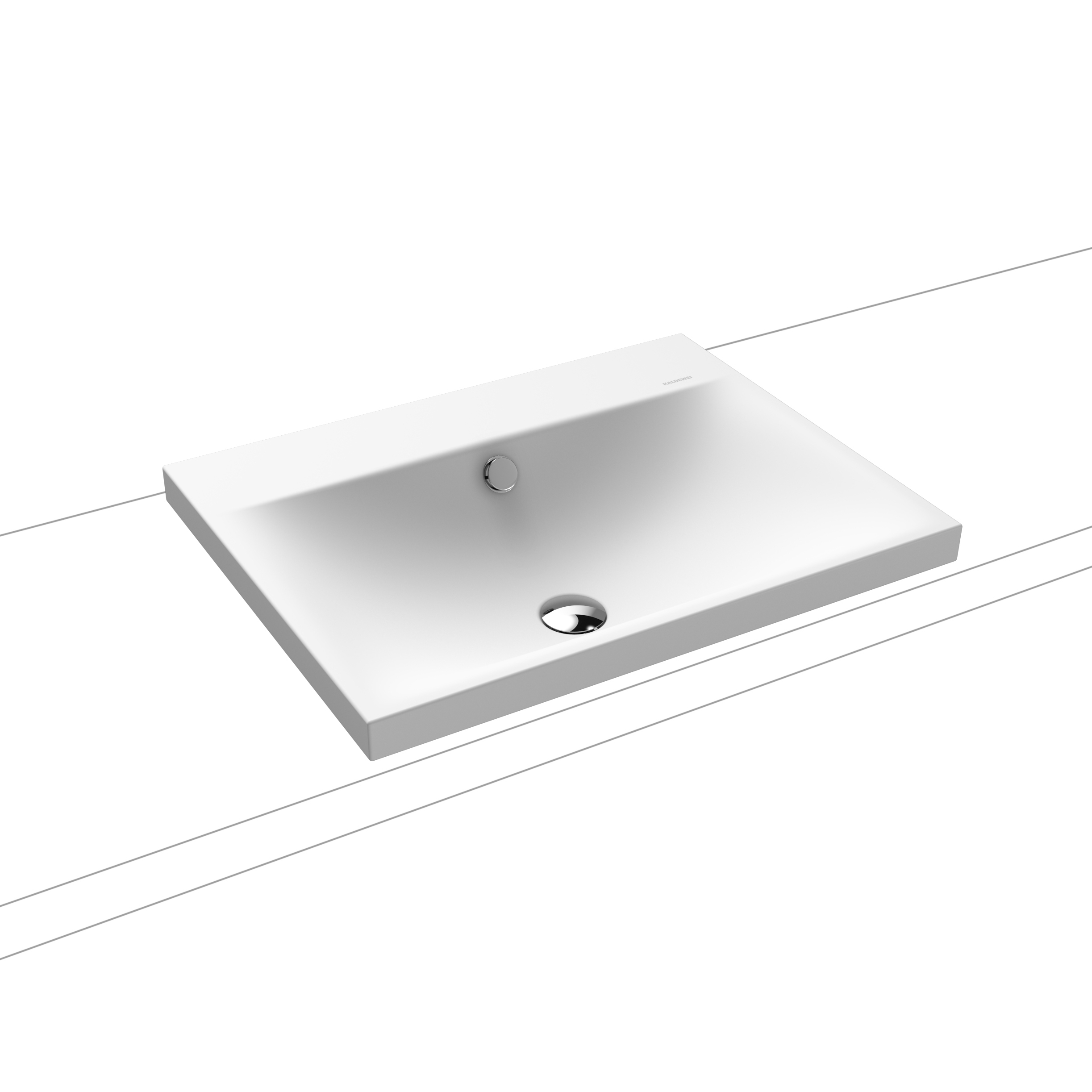 Silenio inset countertop washbasin 40 mm alpine white matt