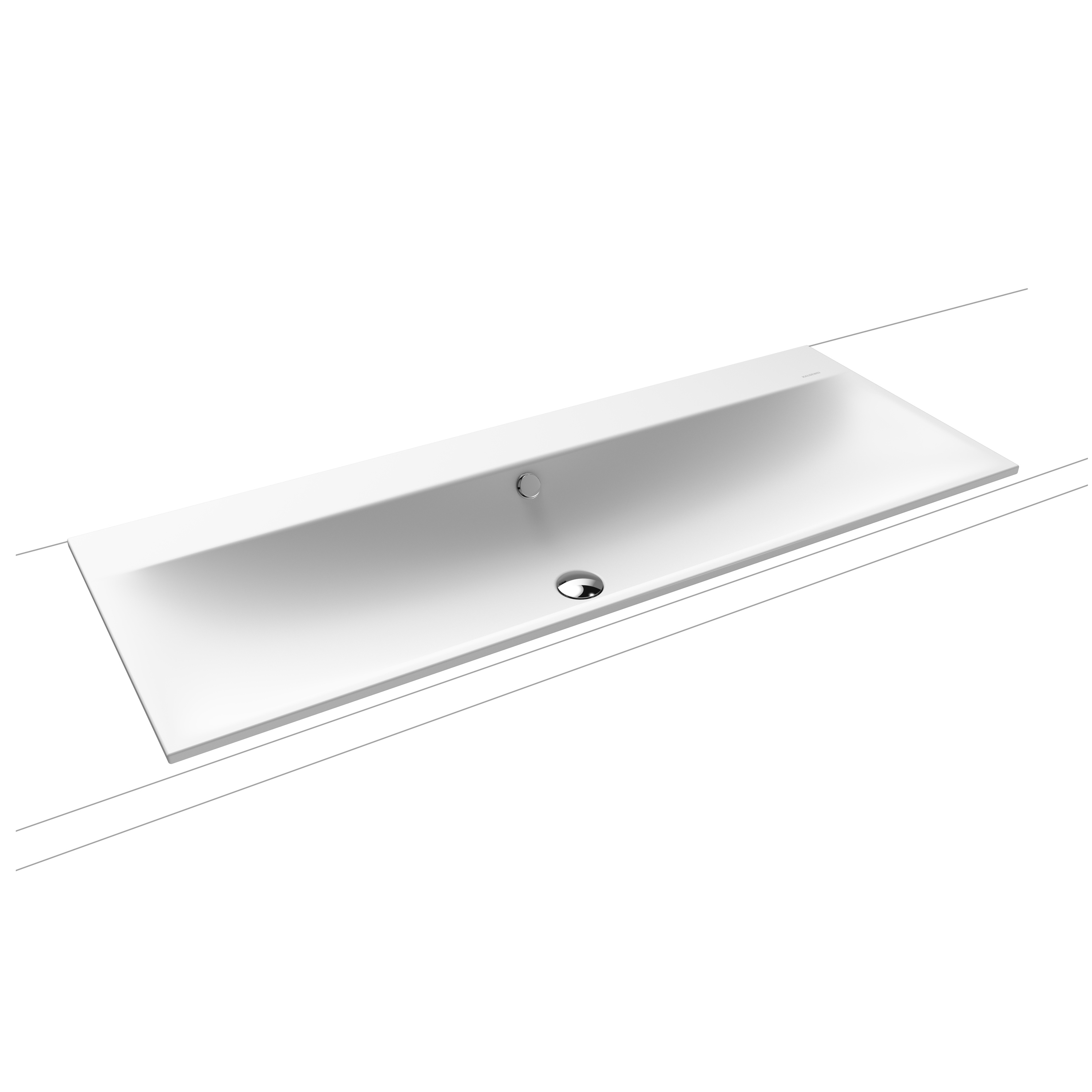 Silenio built-in double washbasin alpine white matt