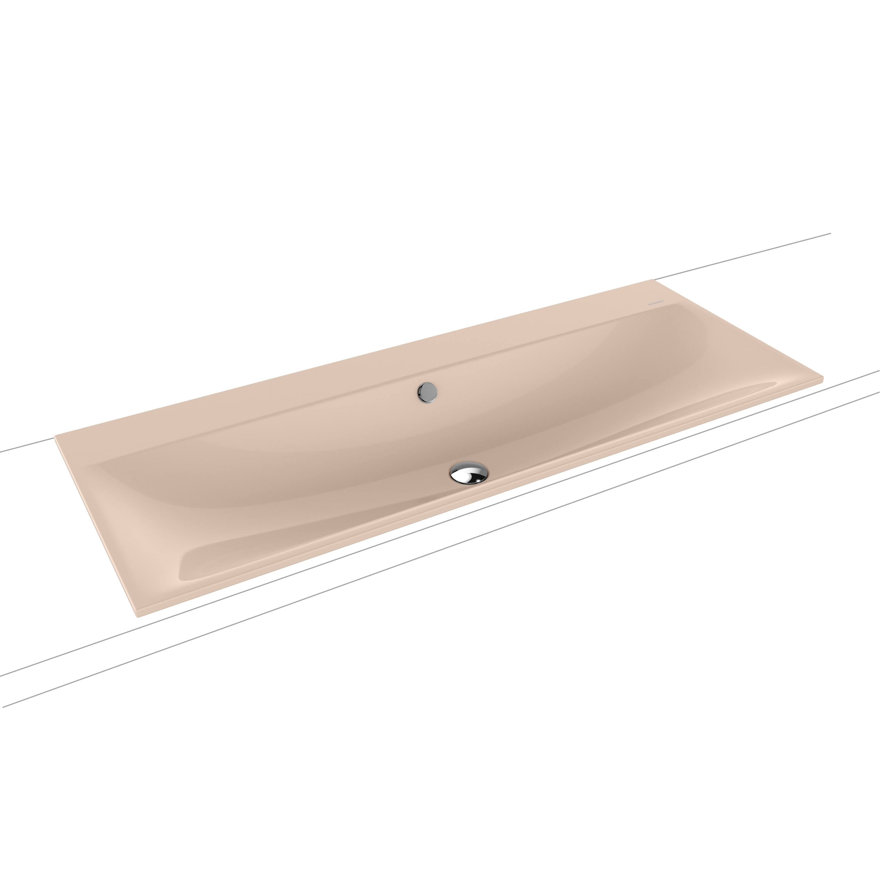 Silenio built-in double washbasin bahamabeige