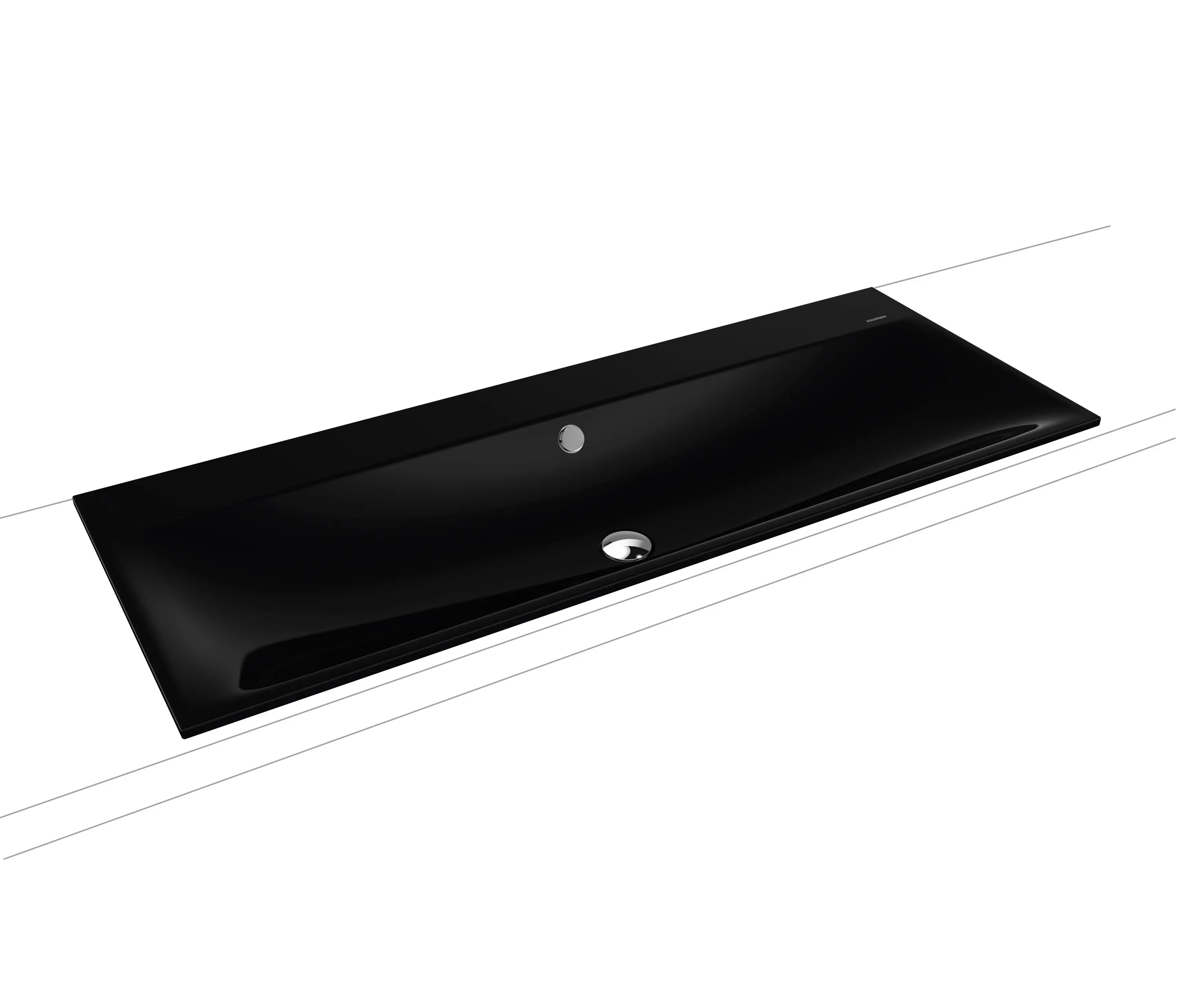 Kaldewei - Silenio built-in double washbasin black
