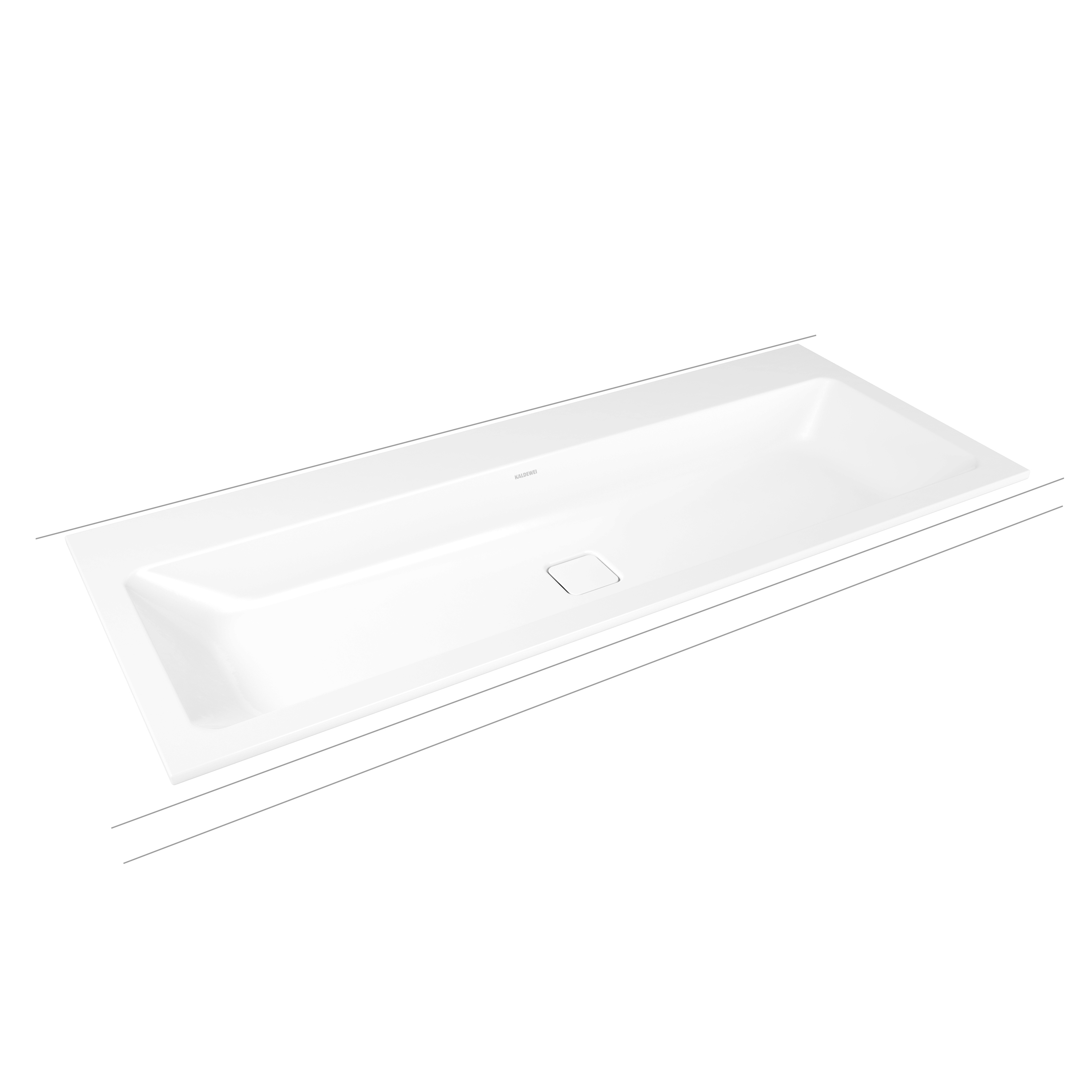Cono built-in double washbasin alpine white matt