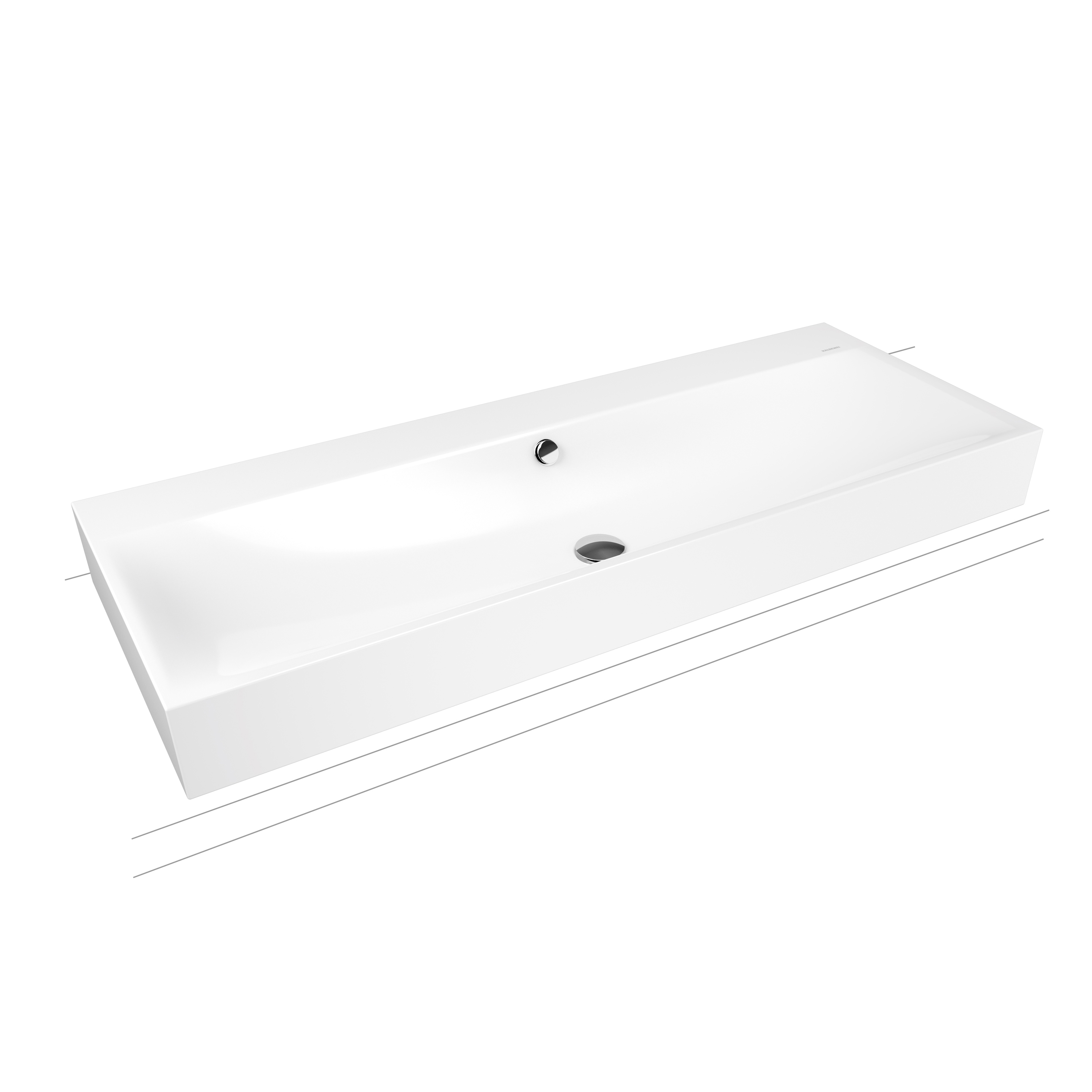 Mostra il prodotto Silenio countertop double washbasin 120 mm alpine white matt del produttore Kaldewei