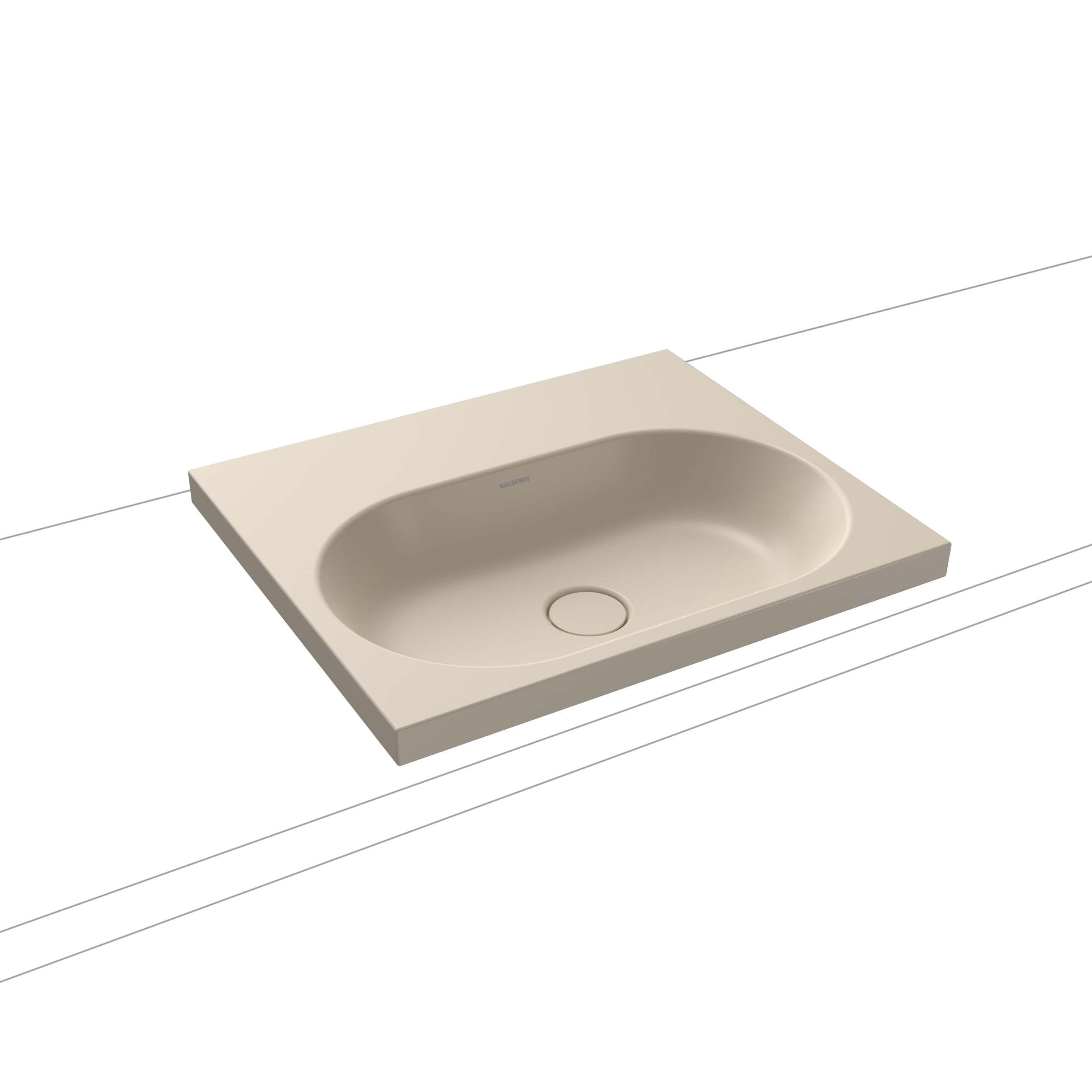 Centro Aufsatzwaschtisch 40mm warm beige 20