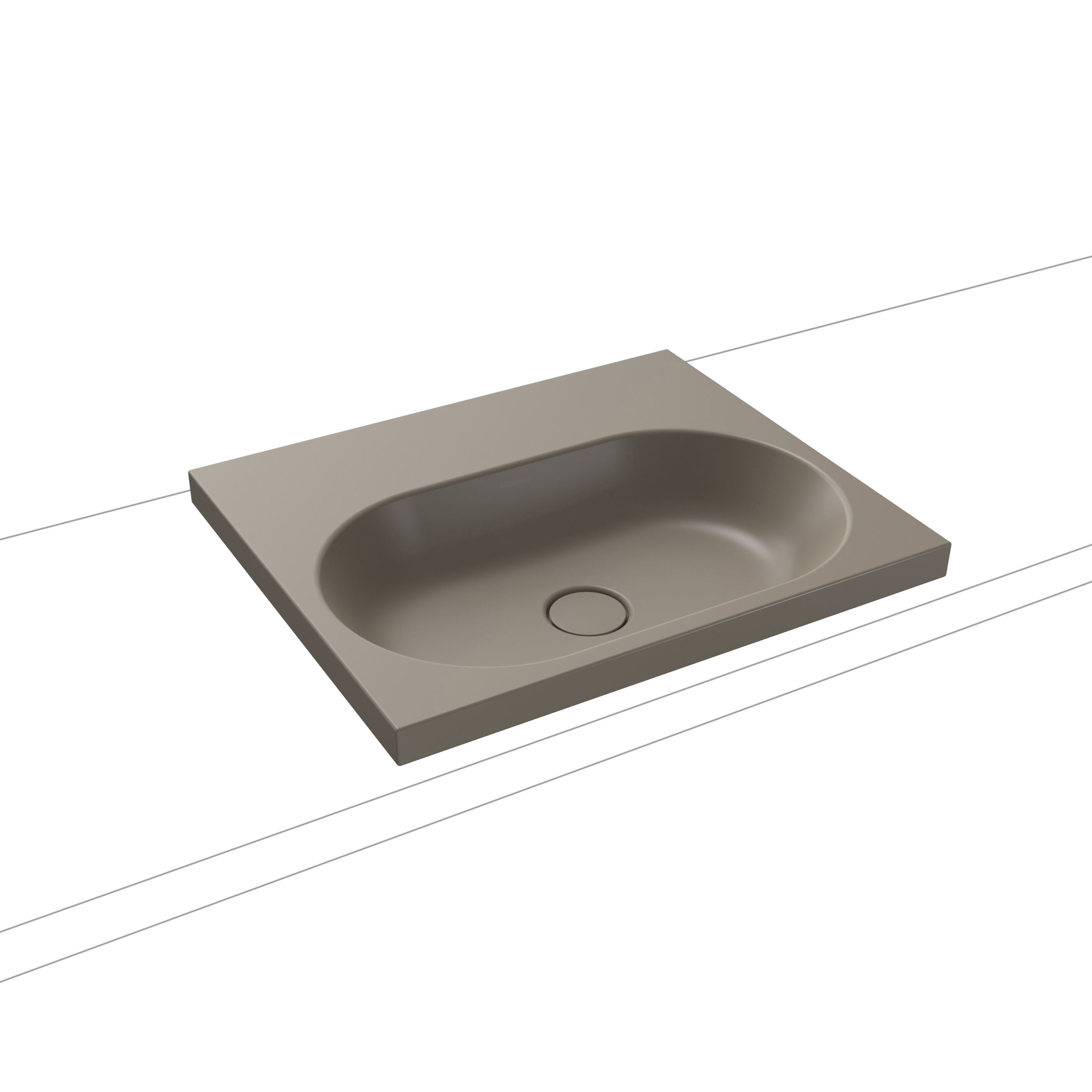 Centro Aufsatzwaschtisch 40mm warm grey 60