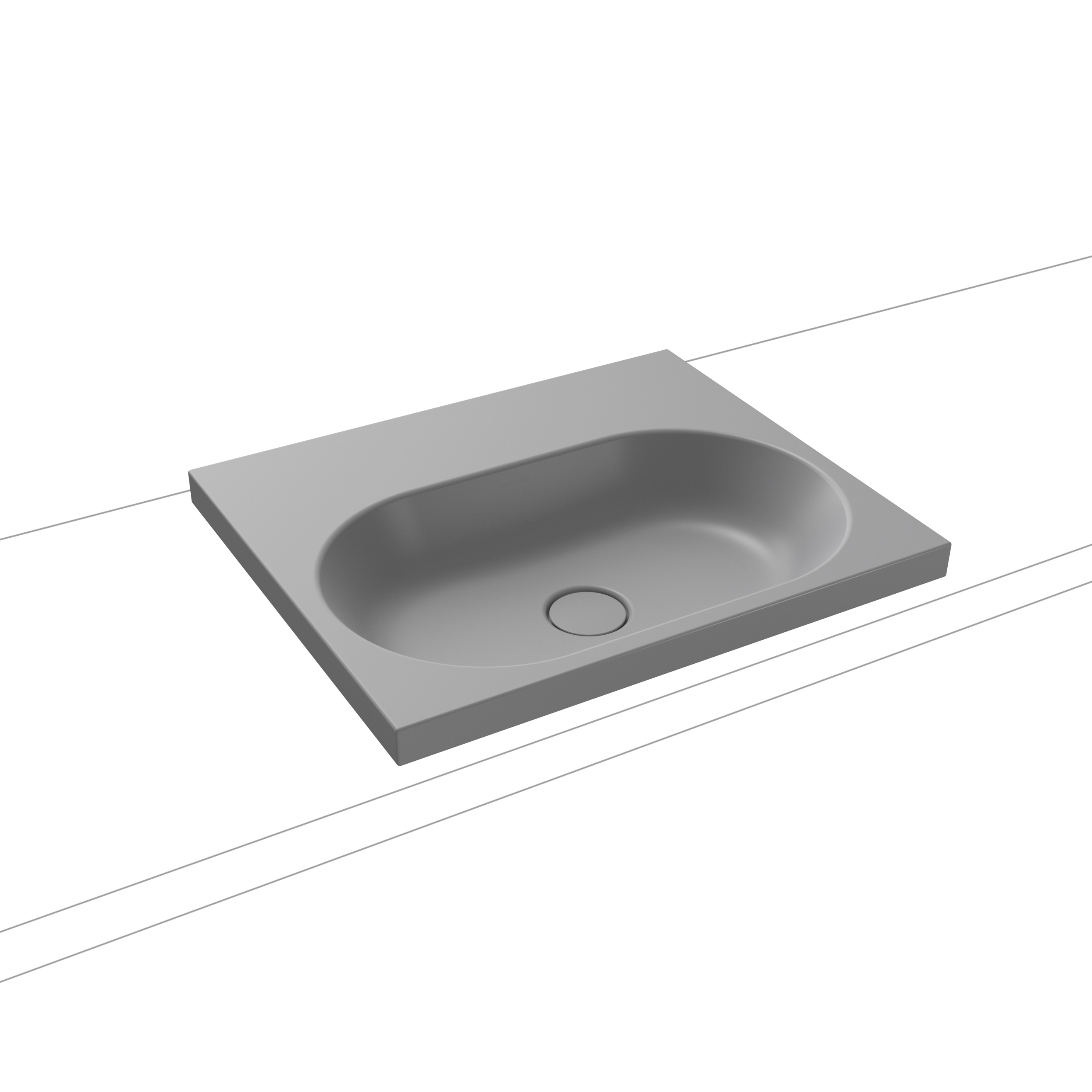 Centro Aufsatzwaschtisch 40mm cool grey 30