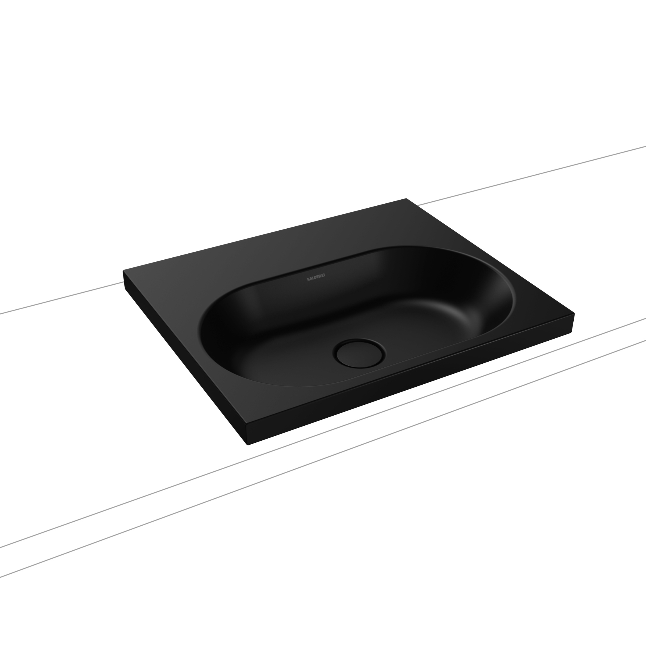 Centro Aufsatzwaschtisch 40mm black matt 100