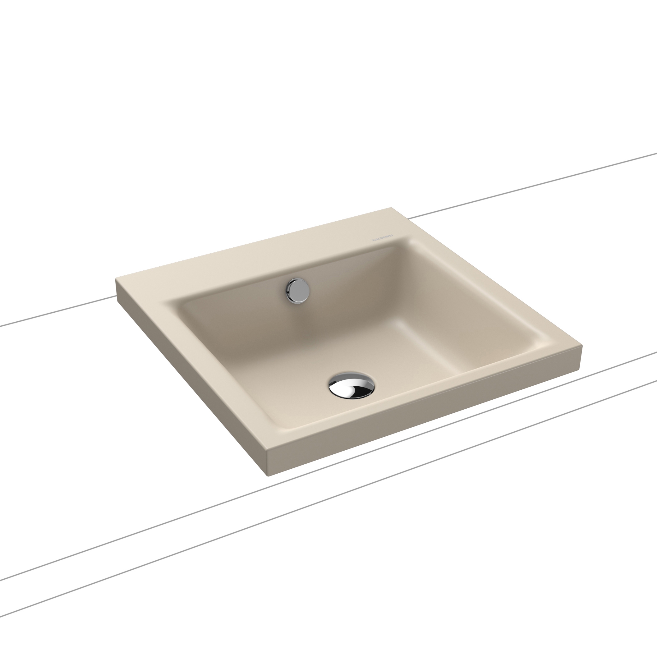Puro inset Countertop washbasin 40mm warm beige 20