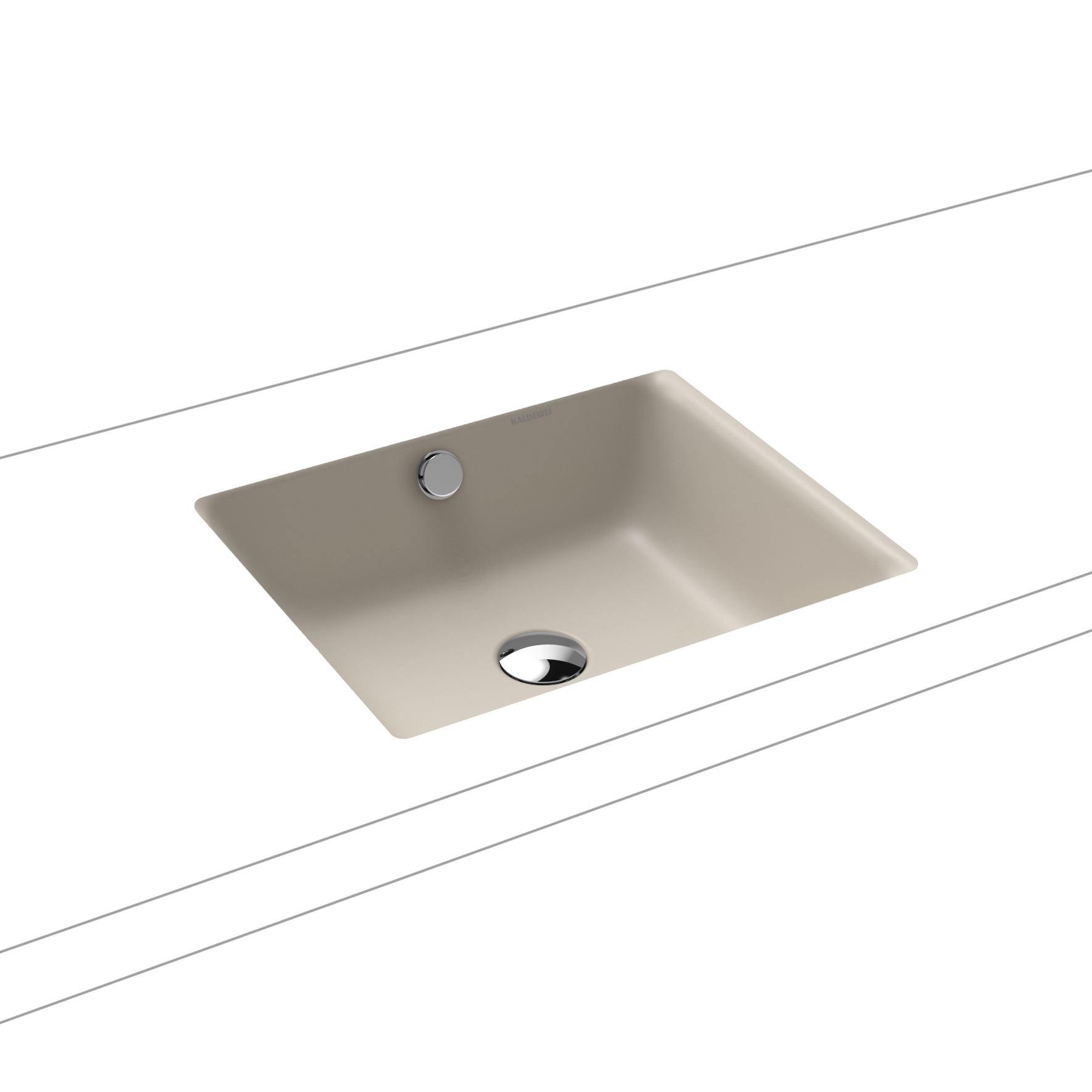 Puro undercounter washbasin warm grey 10