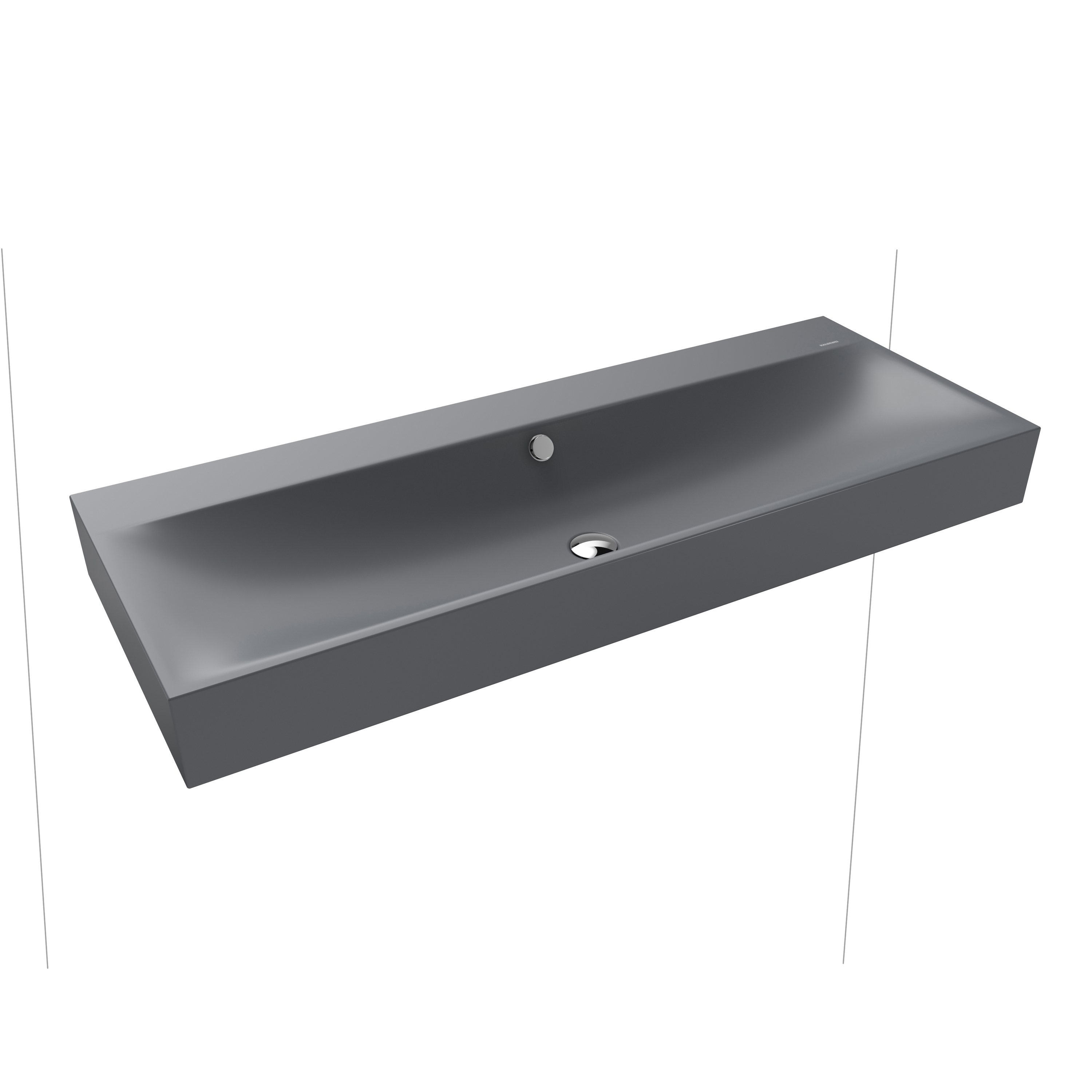 Silenio Doppel- Unterbauwaschtisch cool grey 70