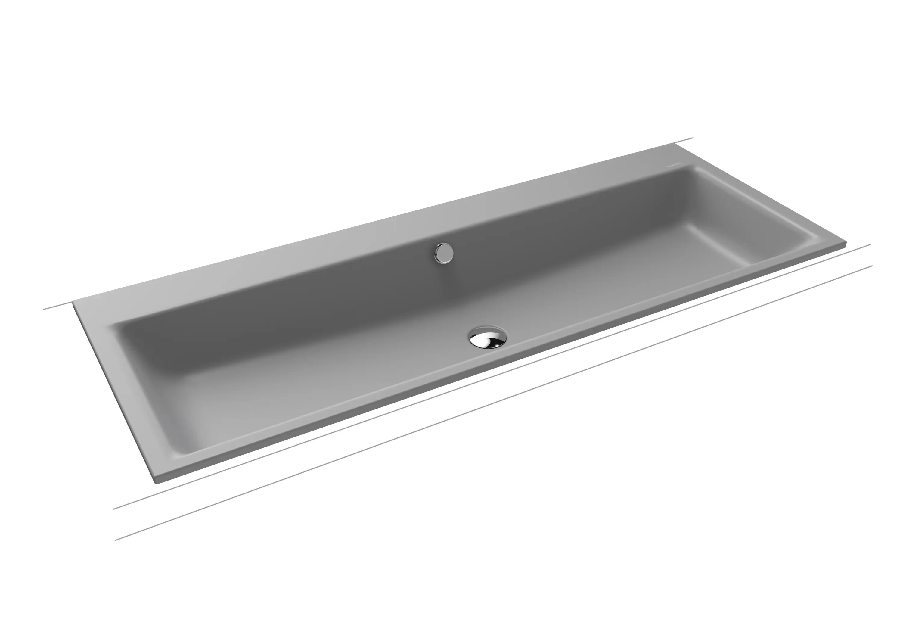 Kaldewei - Puro Built-in double washbasin cool grey 30