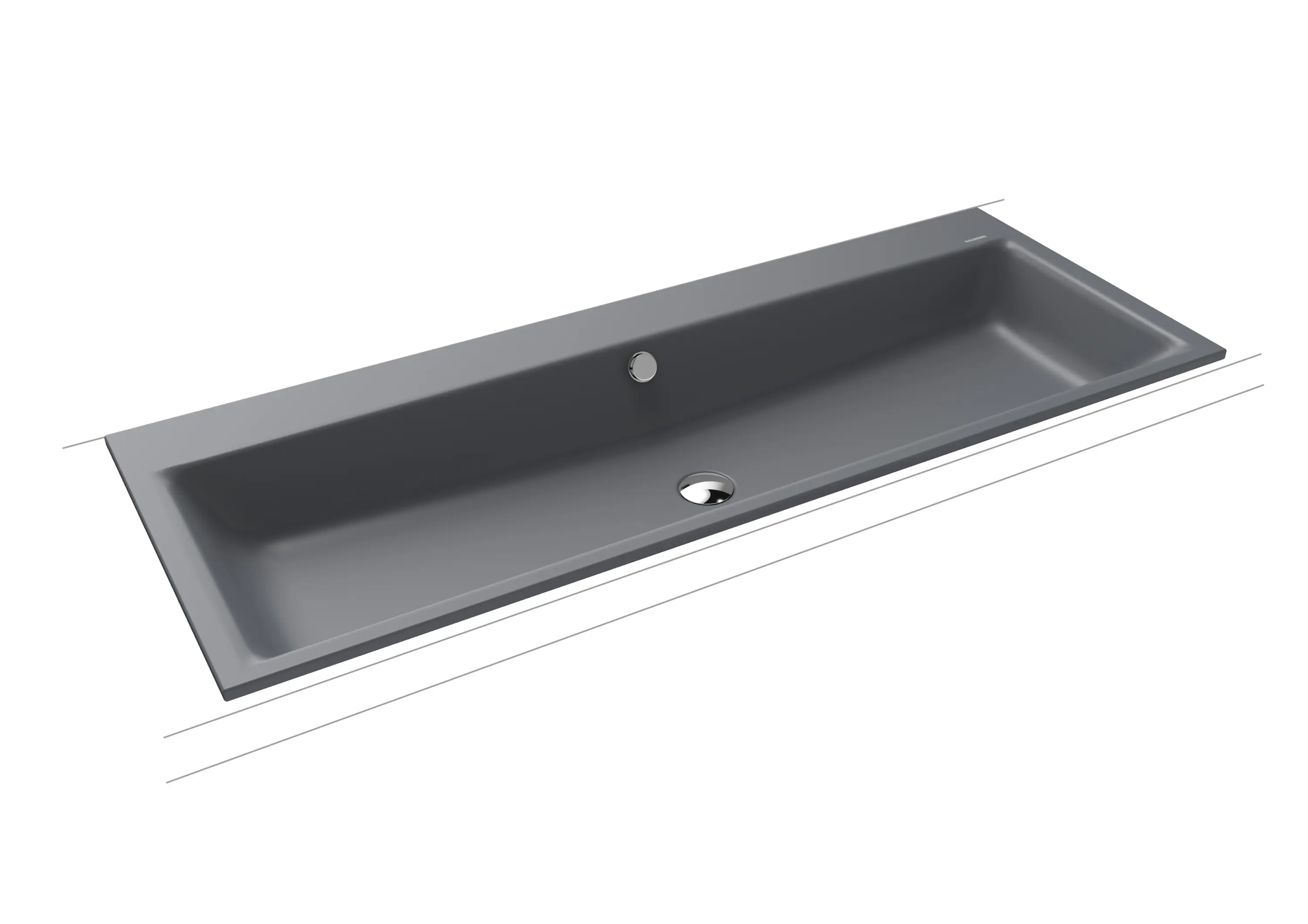 Kaldewei - Puro Built-in double washbasin cool grey 70