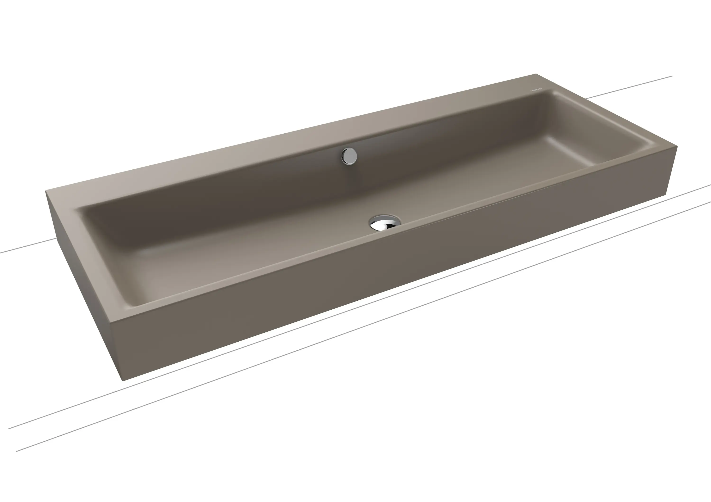Kaldewei - Puro countertop double washbasin warm grey 60