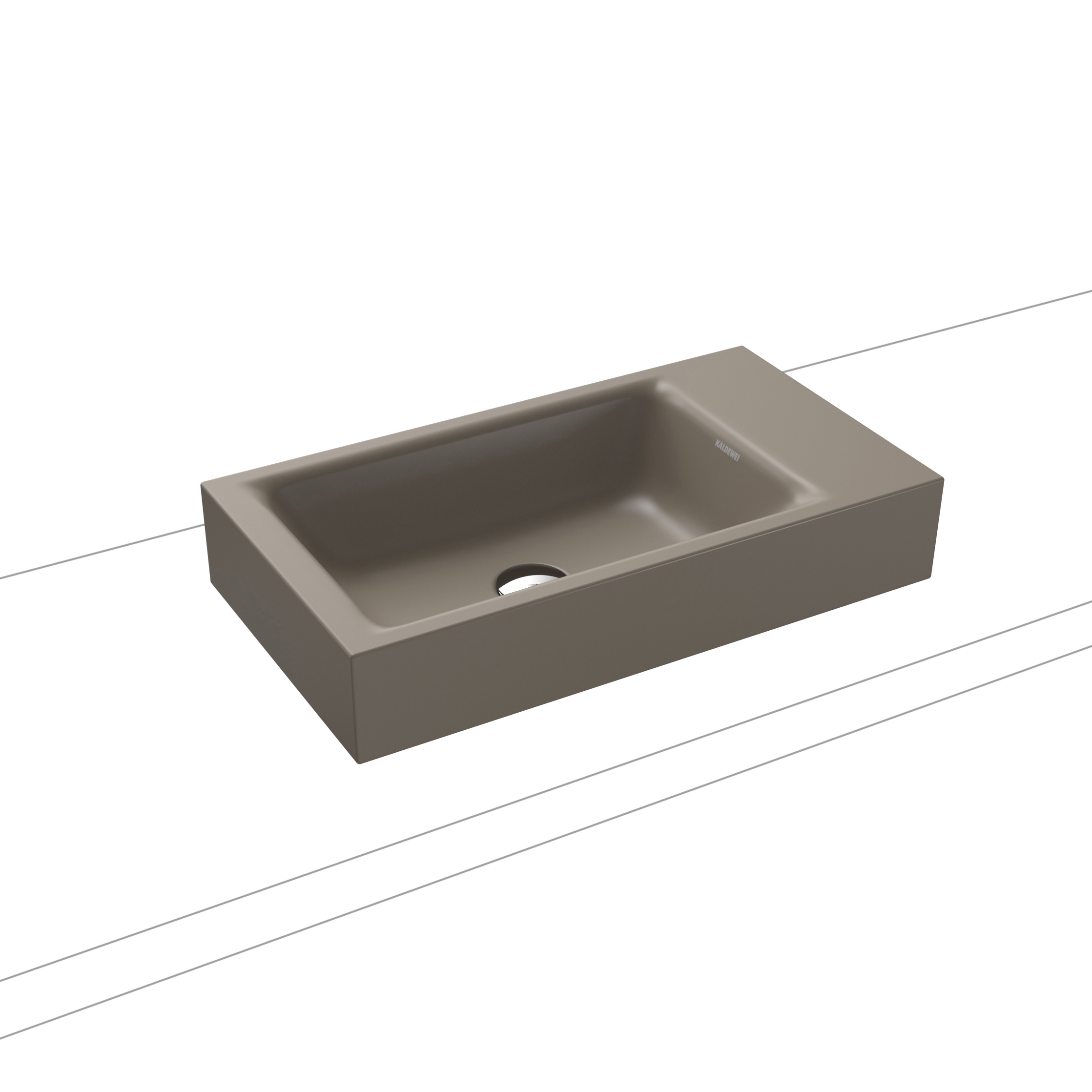 Puro Aufsatz- Handwaschtisch warm grey 60
