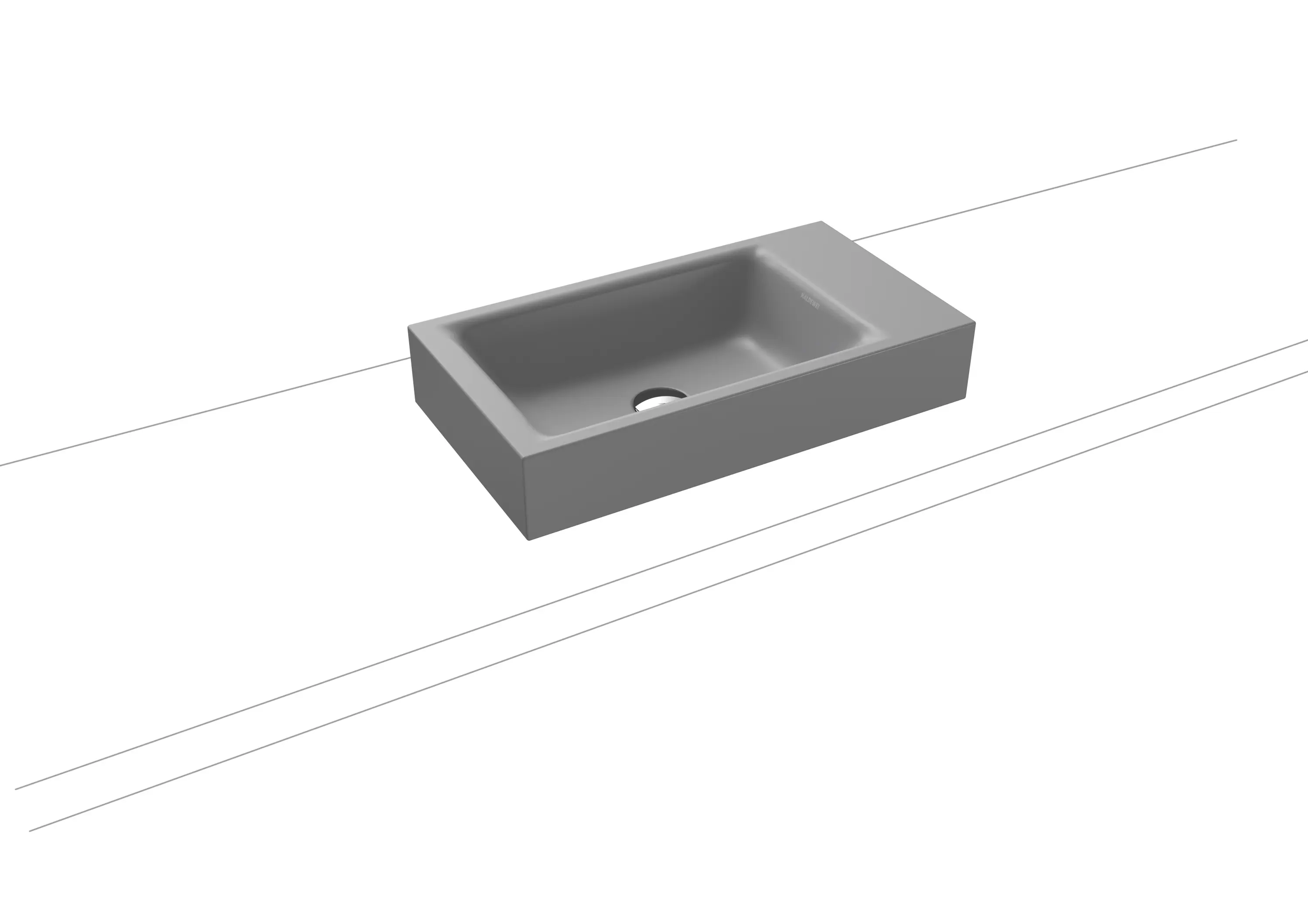 Kaldewei - Puro countertop handbasin cool grey 30