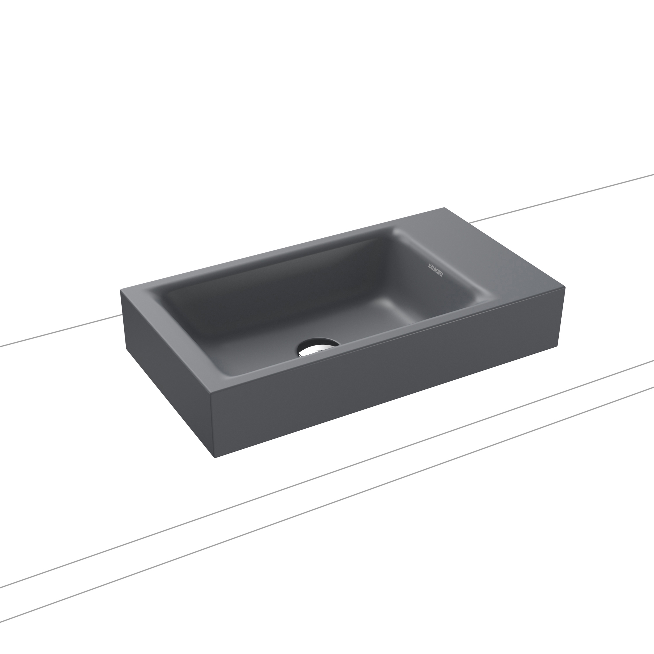 Puro Aufsatz- Handwaschtisch cool grey 70