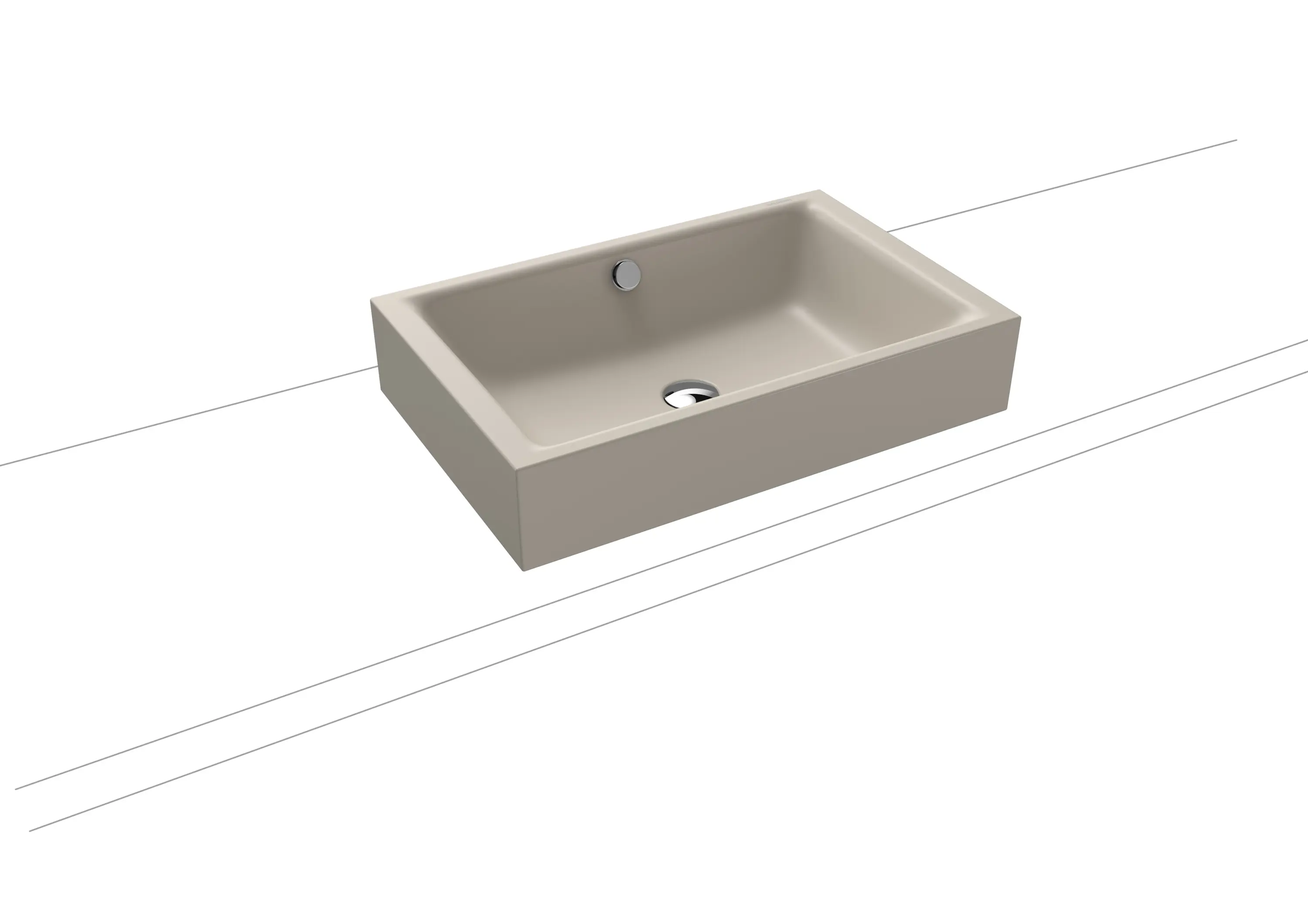 Kaldewei - Puro S Aufsatzwaschtisch 120mm warm grey 10