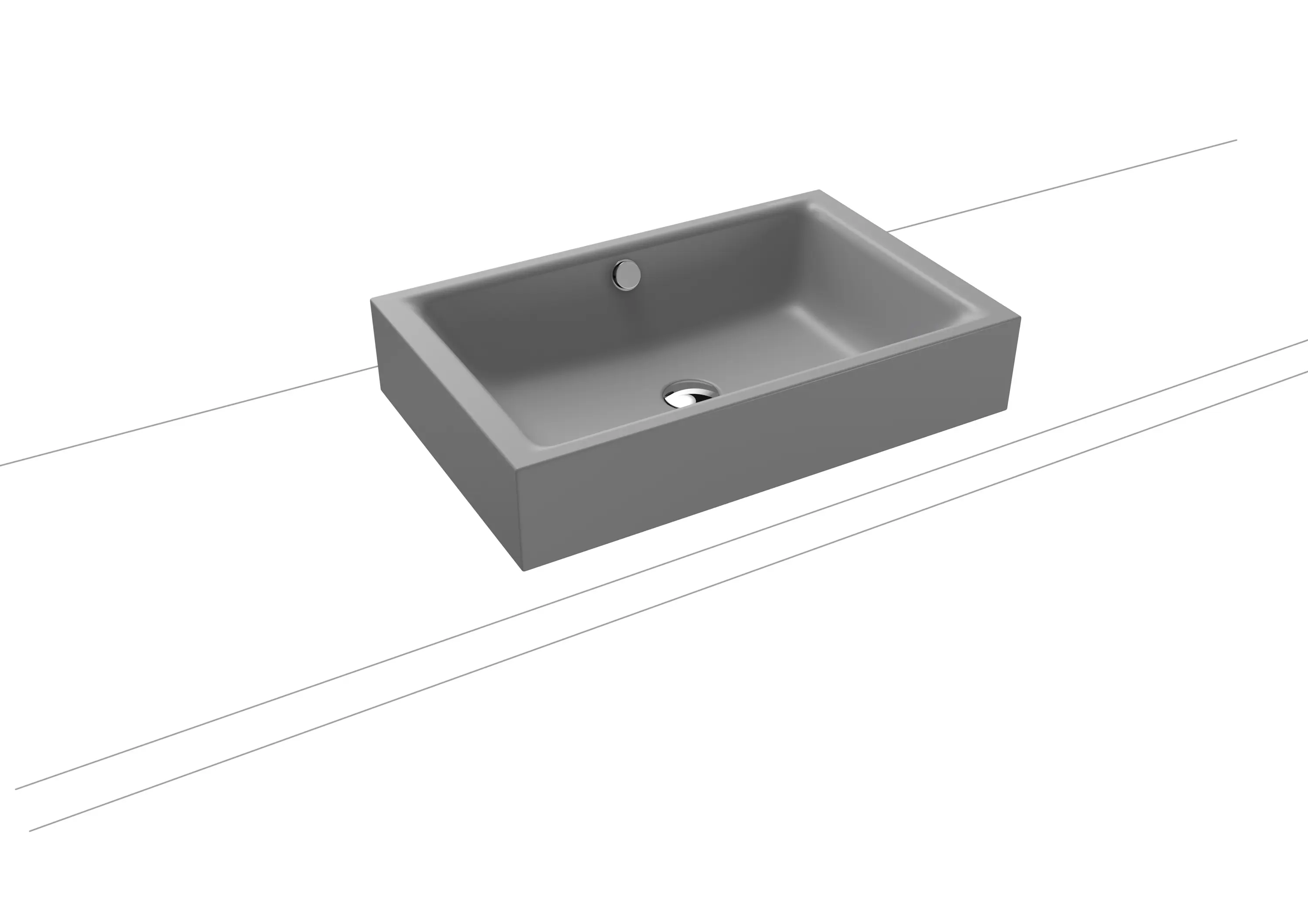 Kaldewei - Puro S countertop washbasin 120mm cool grey 30