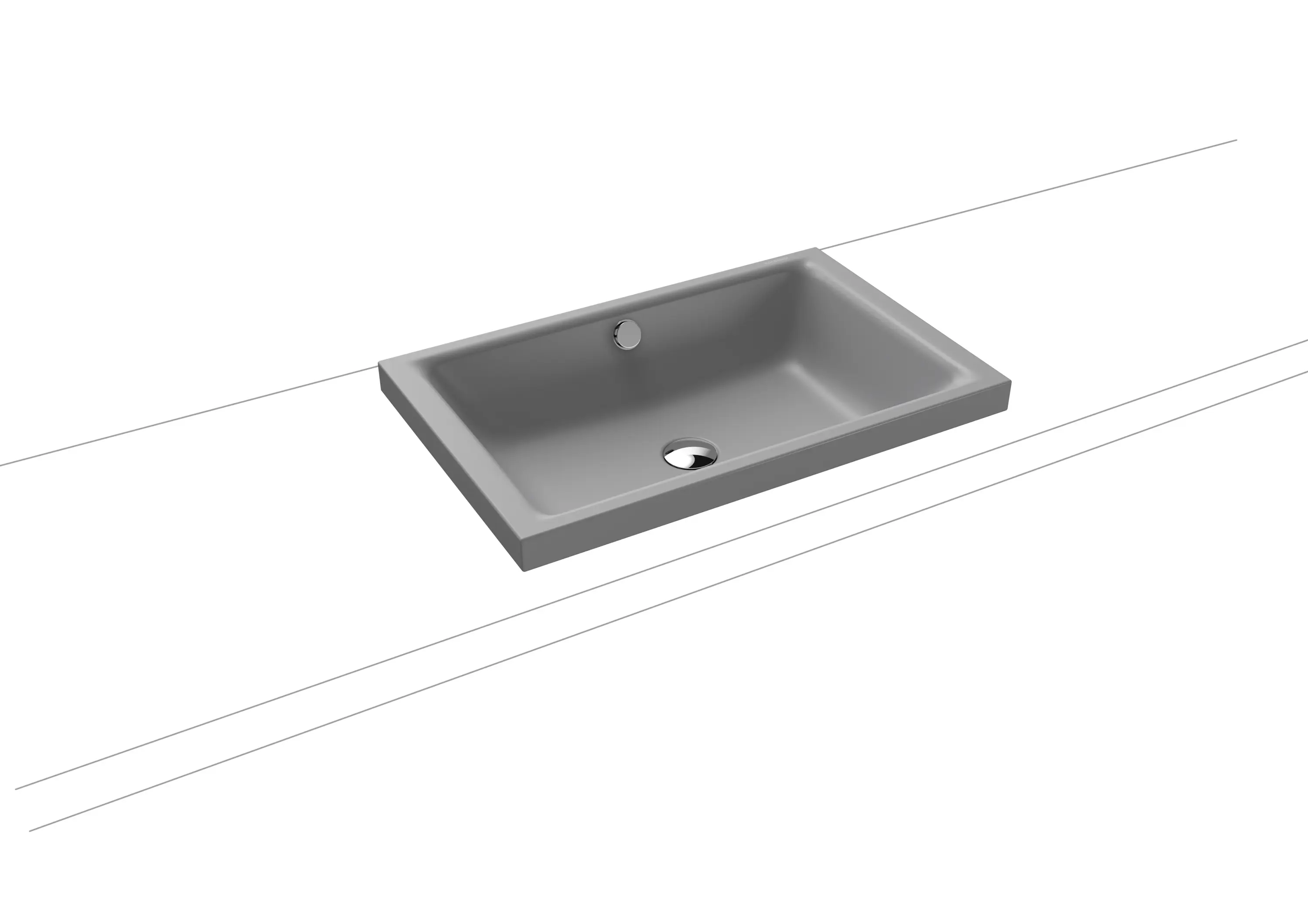 Kaldewei - Puro S countertop washbasin 40mm cool grey 30
