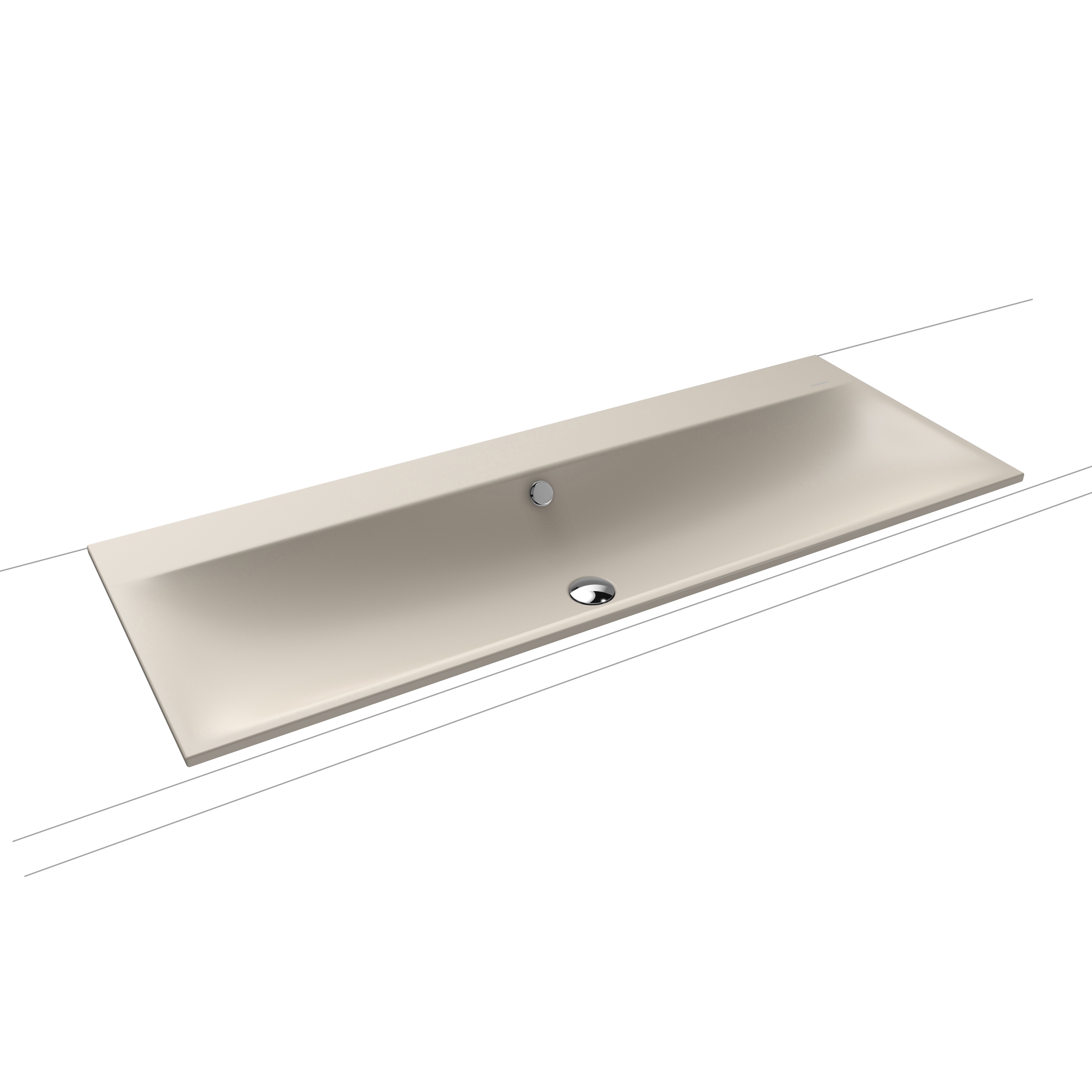 Silenio built-in double washbasin warm grey 10