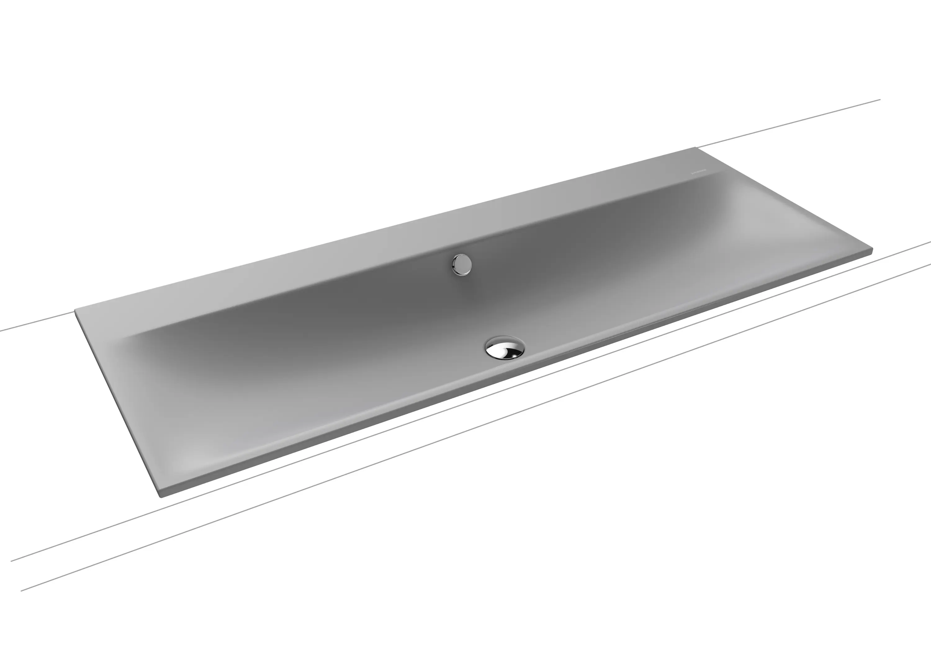 Kaldewei - Silenio built-in double washbasin cool grey 30