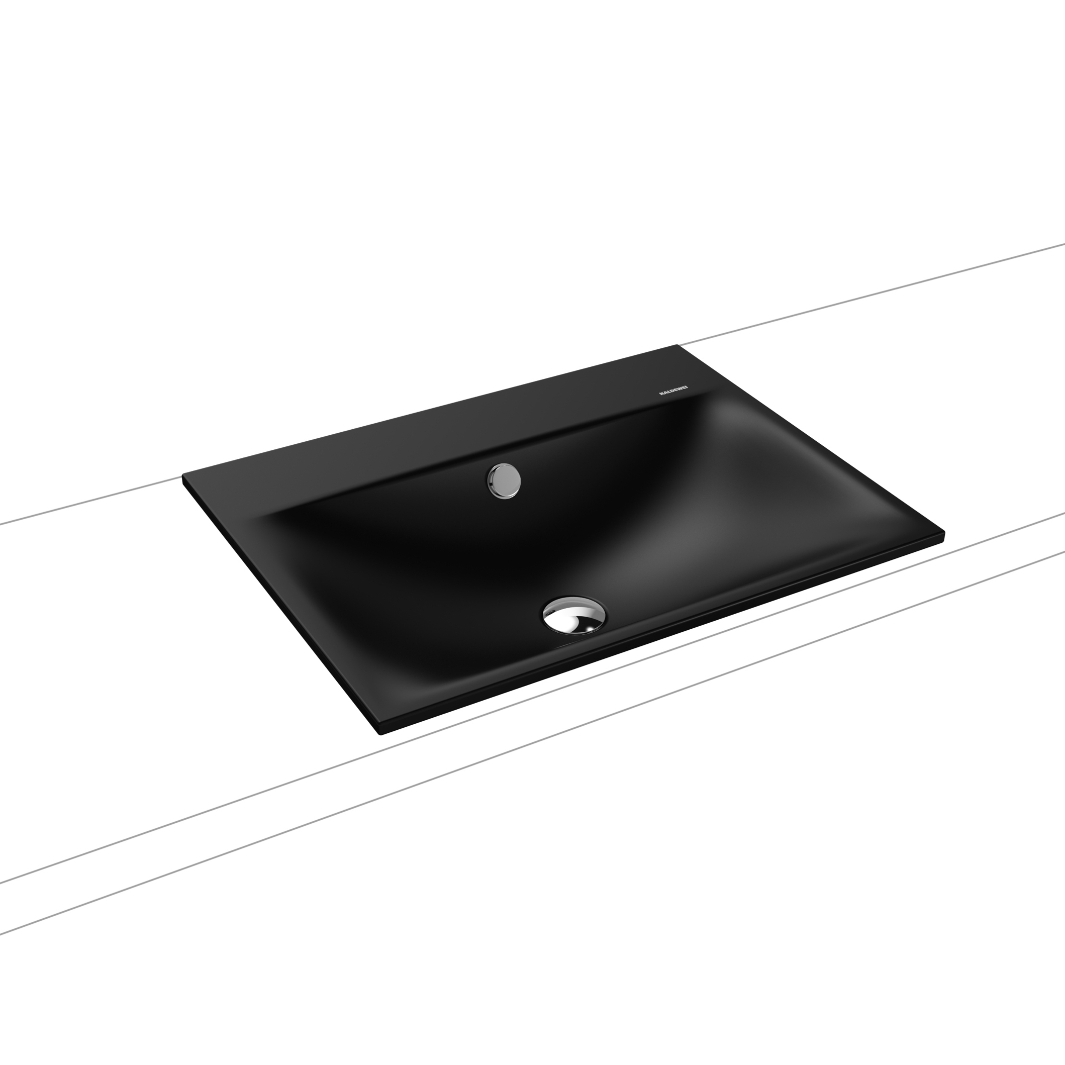 Silenio built-in washbasin black matt 100