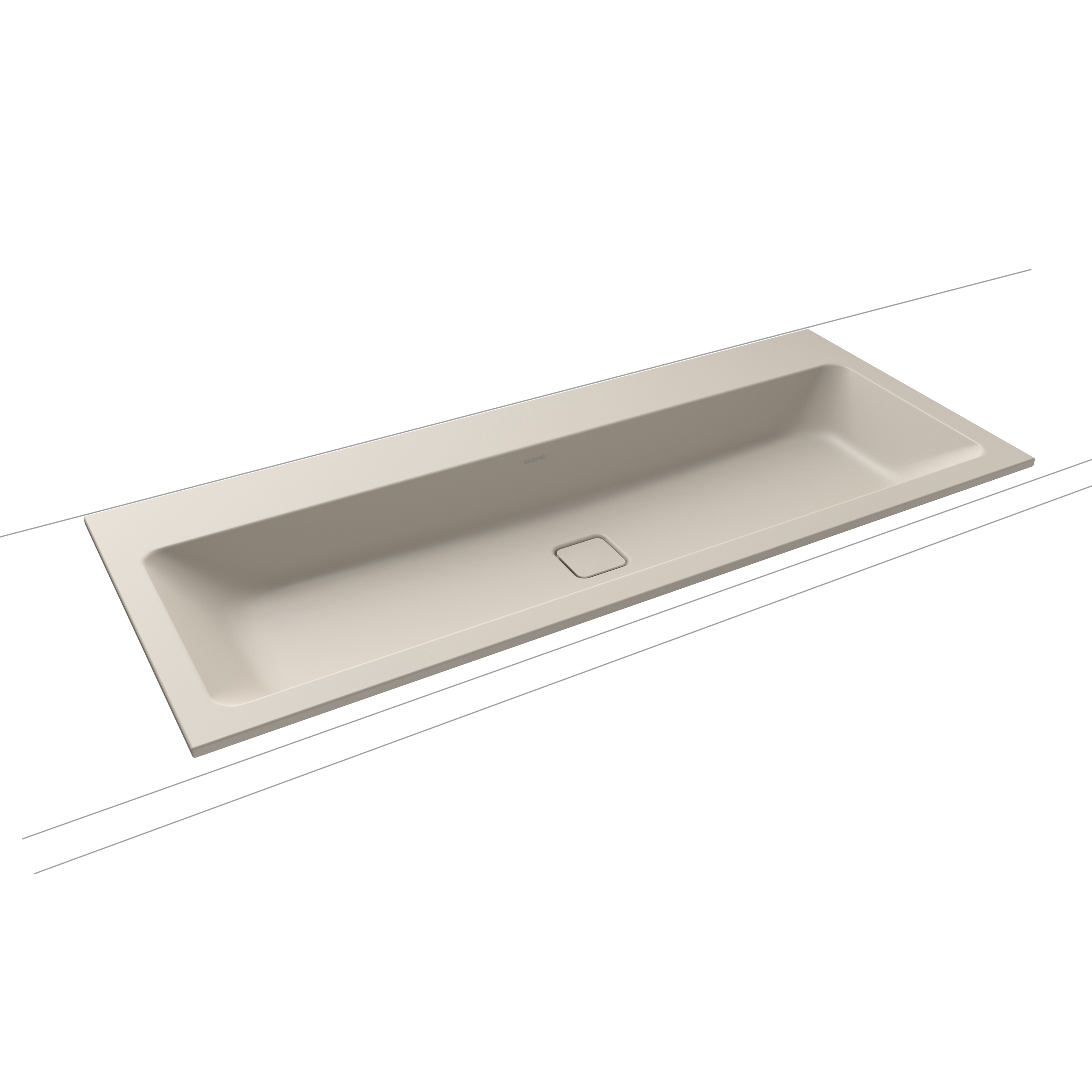 Cono Built-in double Washbasin warm grey 10