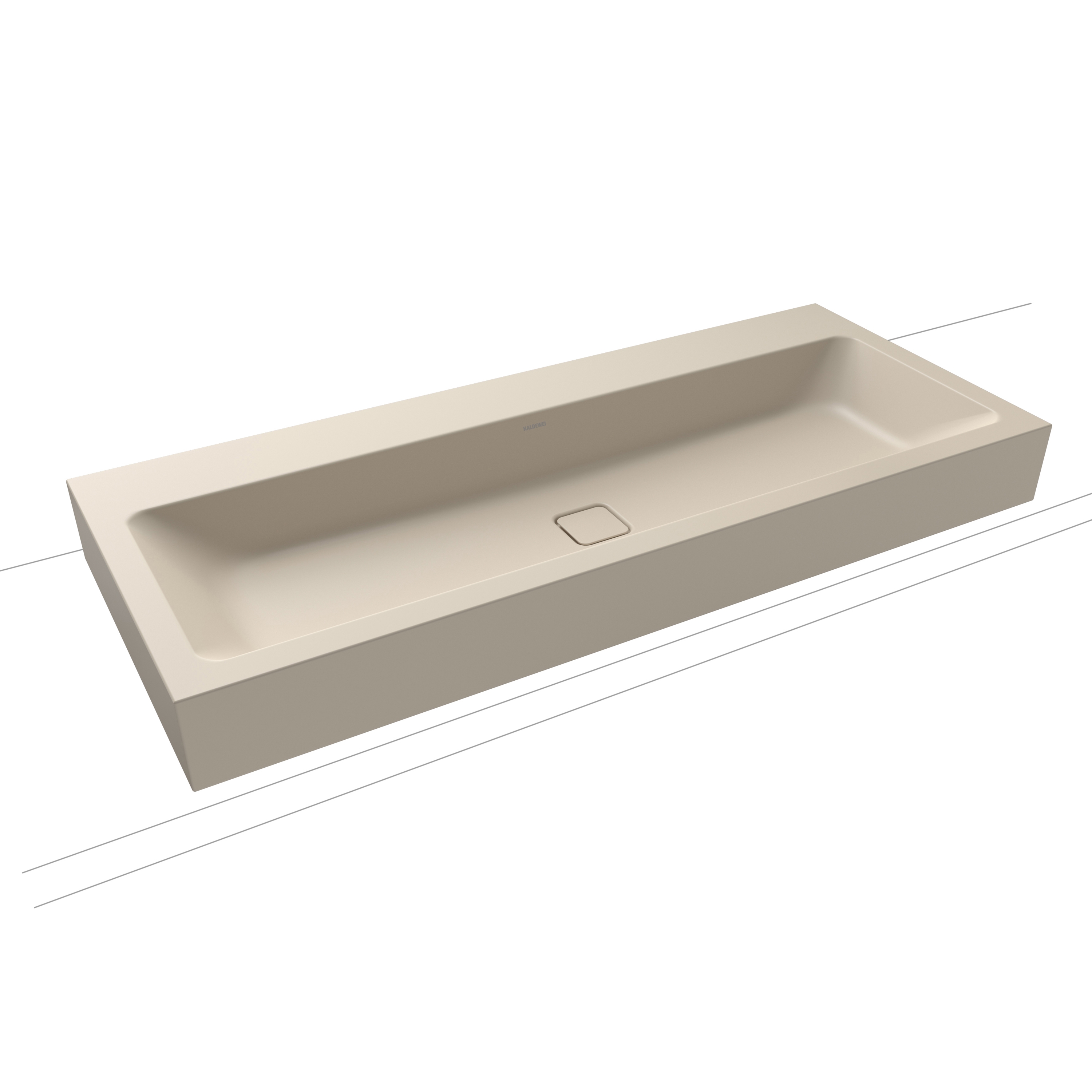 Cono Aufsatz- Doppelwaschtisch warm beige 20