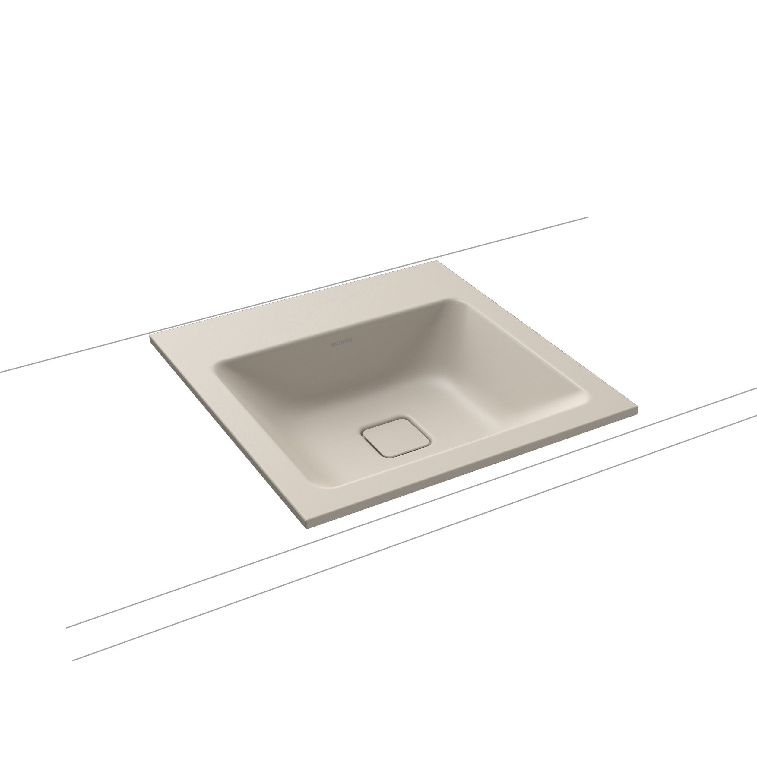 Cono built-in washbasin warm grey 10