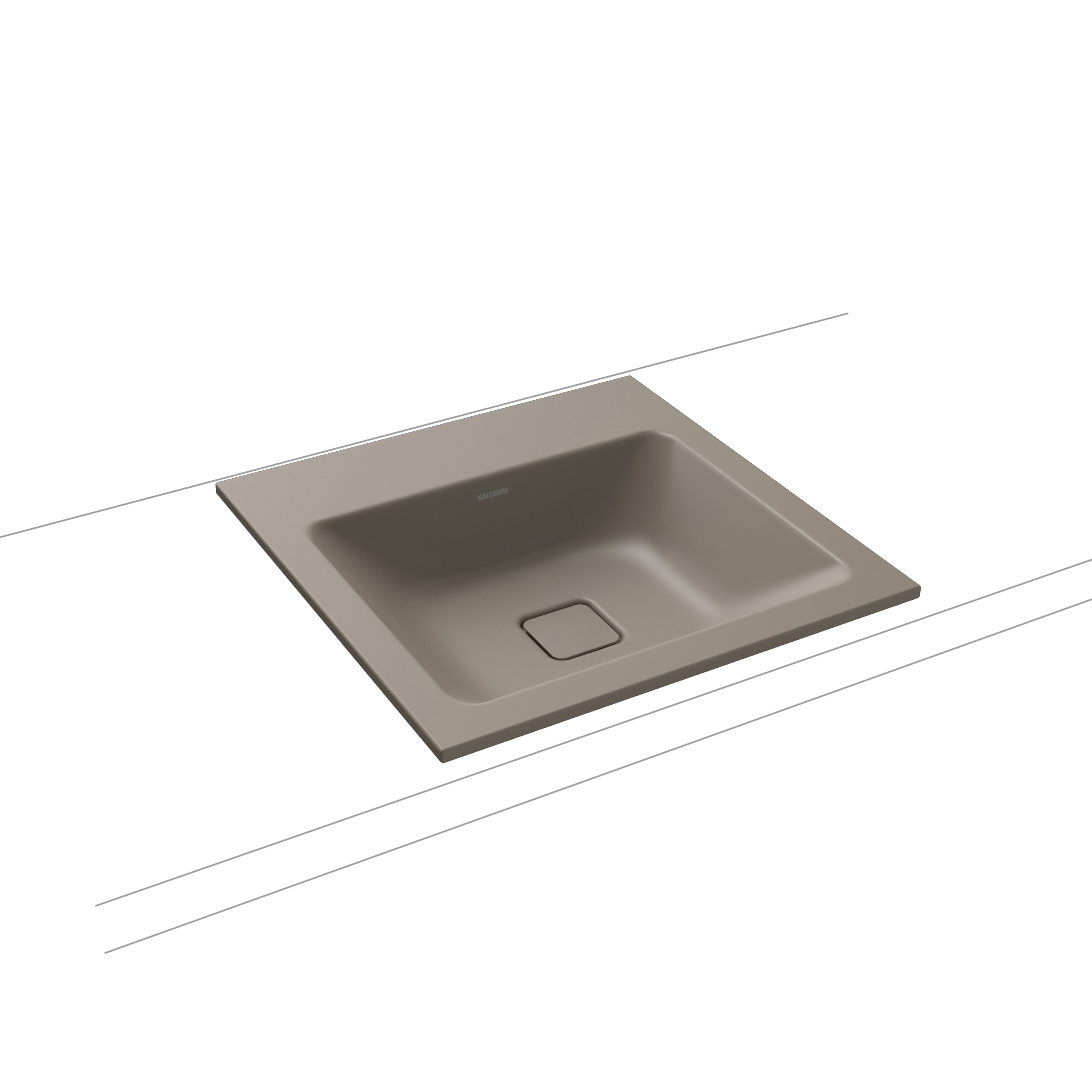 Cono built-in washbasin warm grey 60