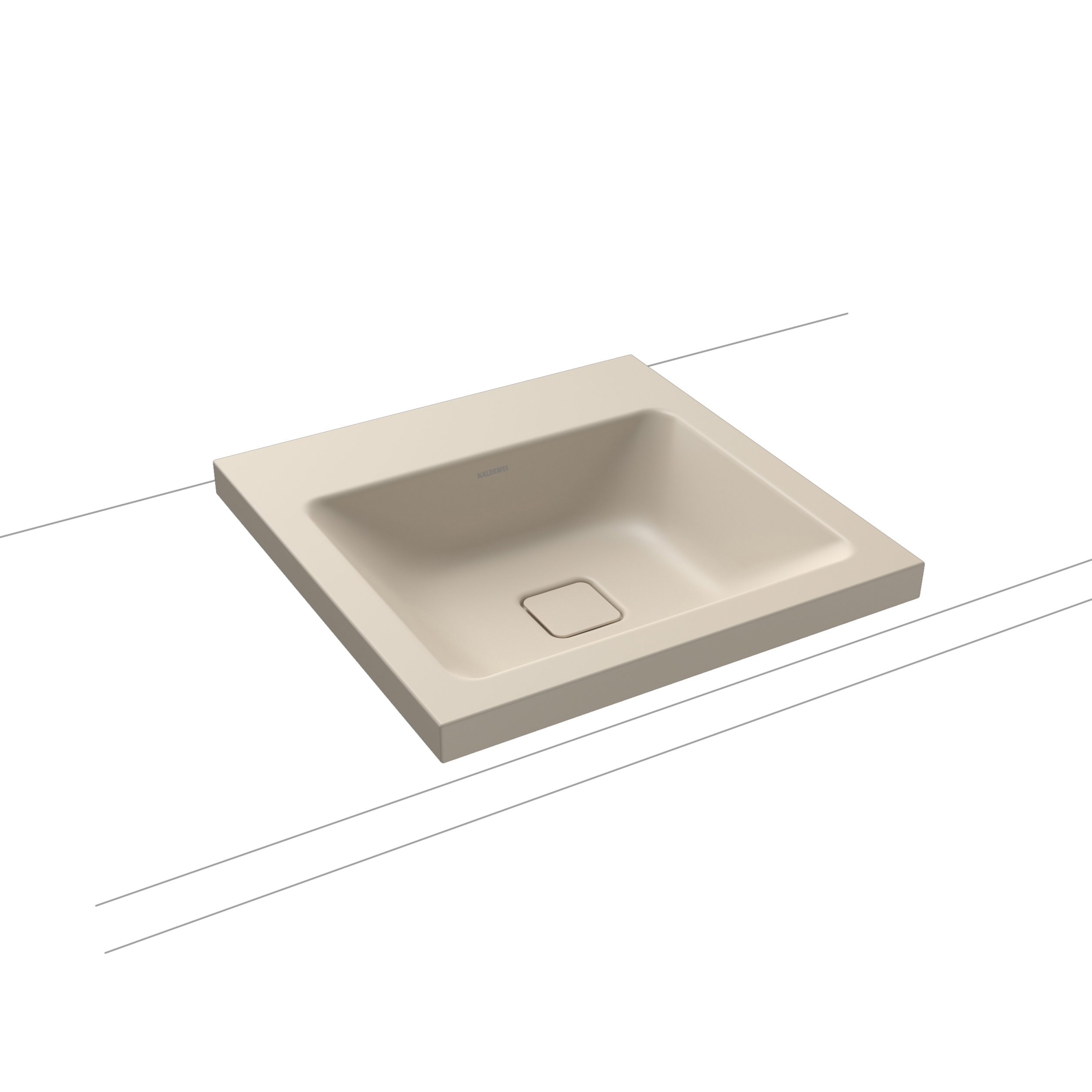 Cono inset countertop washbasin 40mm warm beige 20