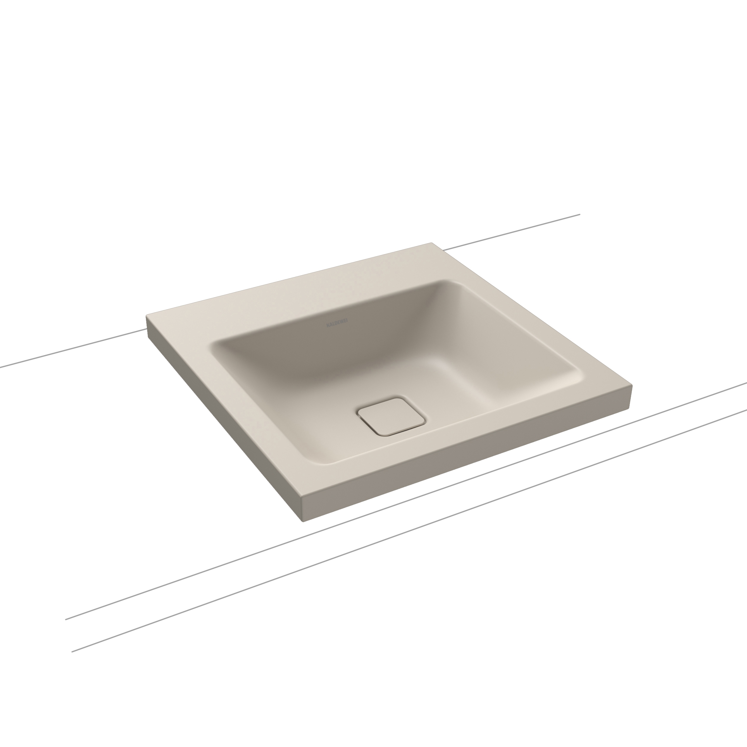 Cono inset countertop washbasin 40mm warm grey 10