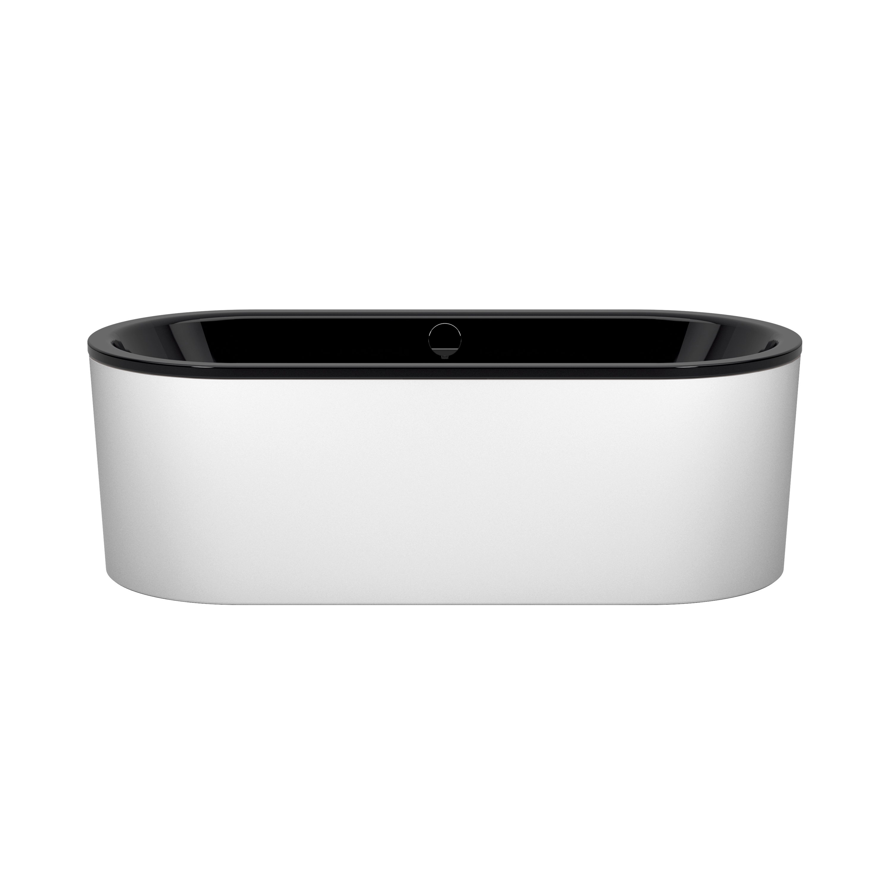 Classic Duo Oval freestanding black, alpine white matt