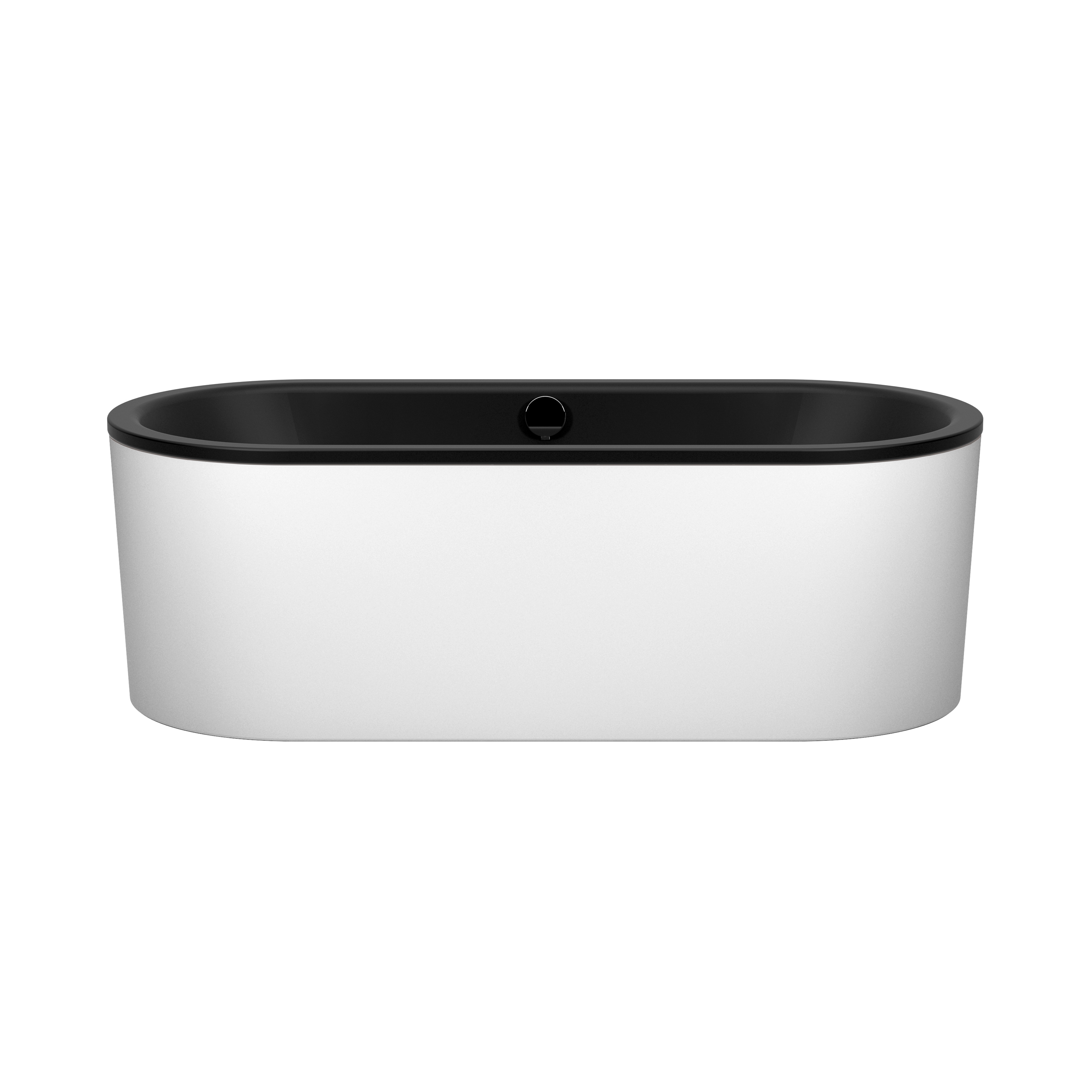 Classic Duo Oval freestanding black matt 100, alpine white matt