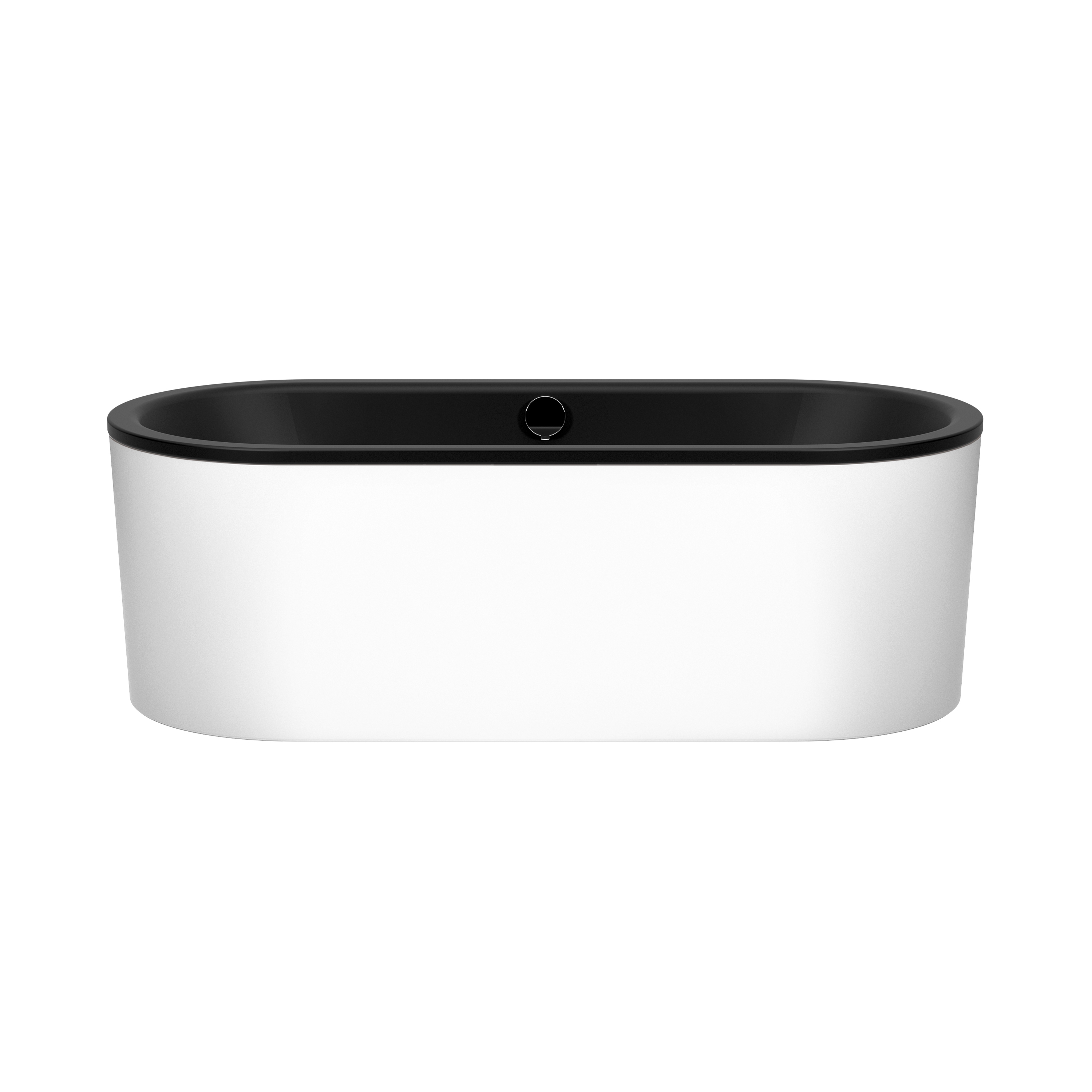 Classic Duo Oval freestanding black matt 100, alpine white