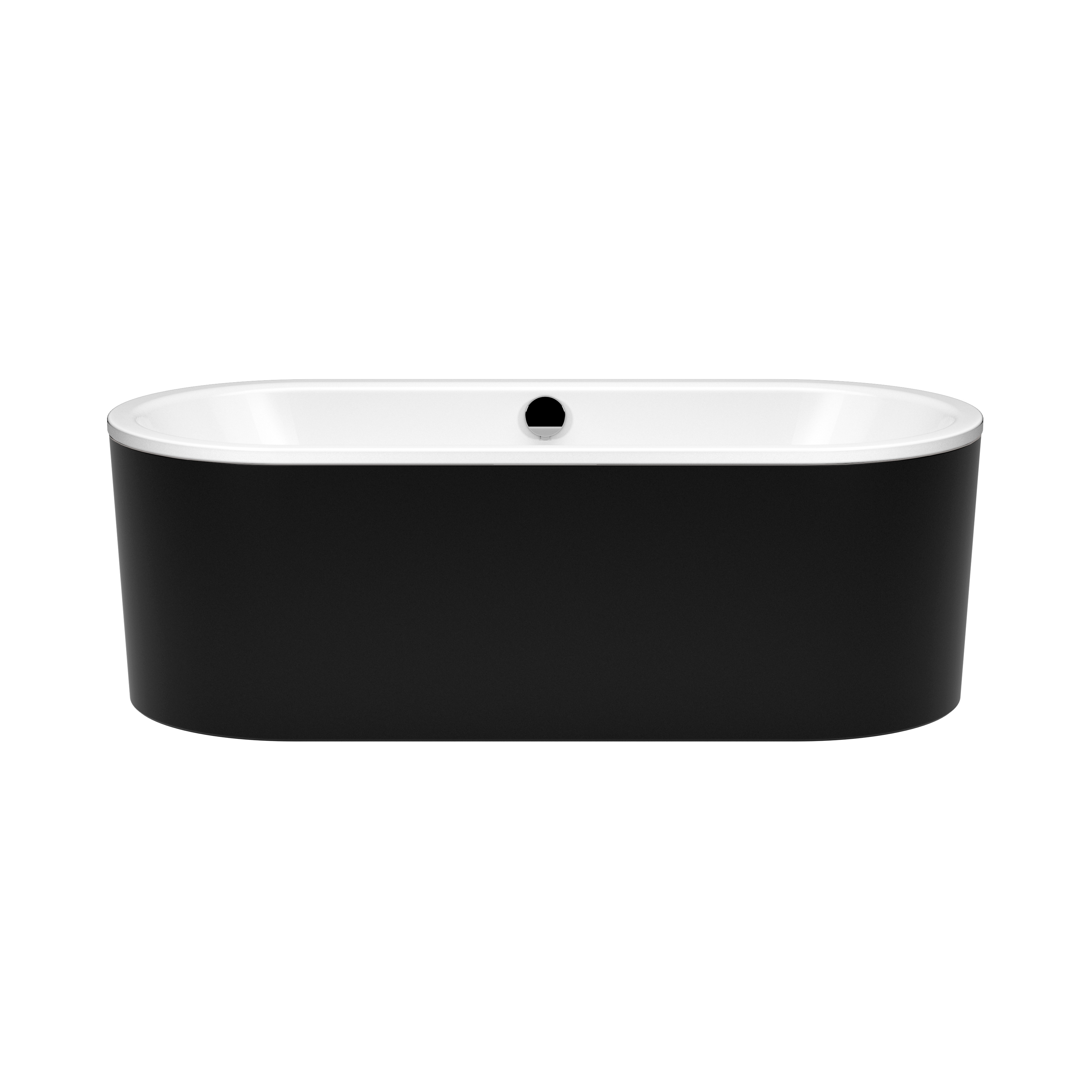 Display product Classic Duo Oval freestanding alpine white, black matt 100 from manufacturer Kaldewei